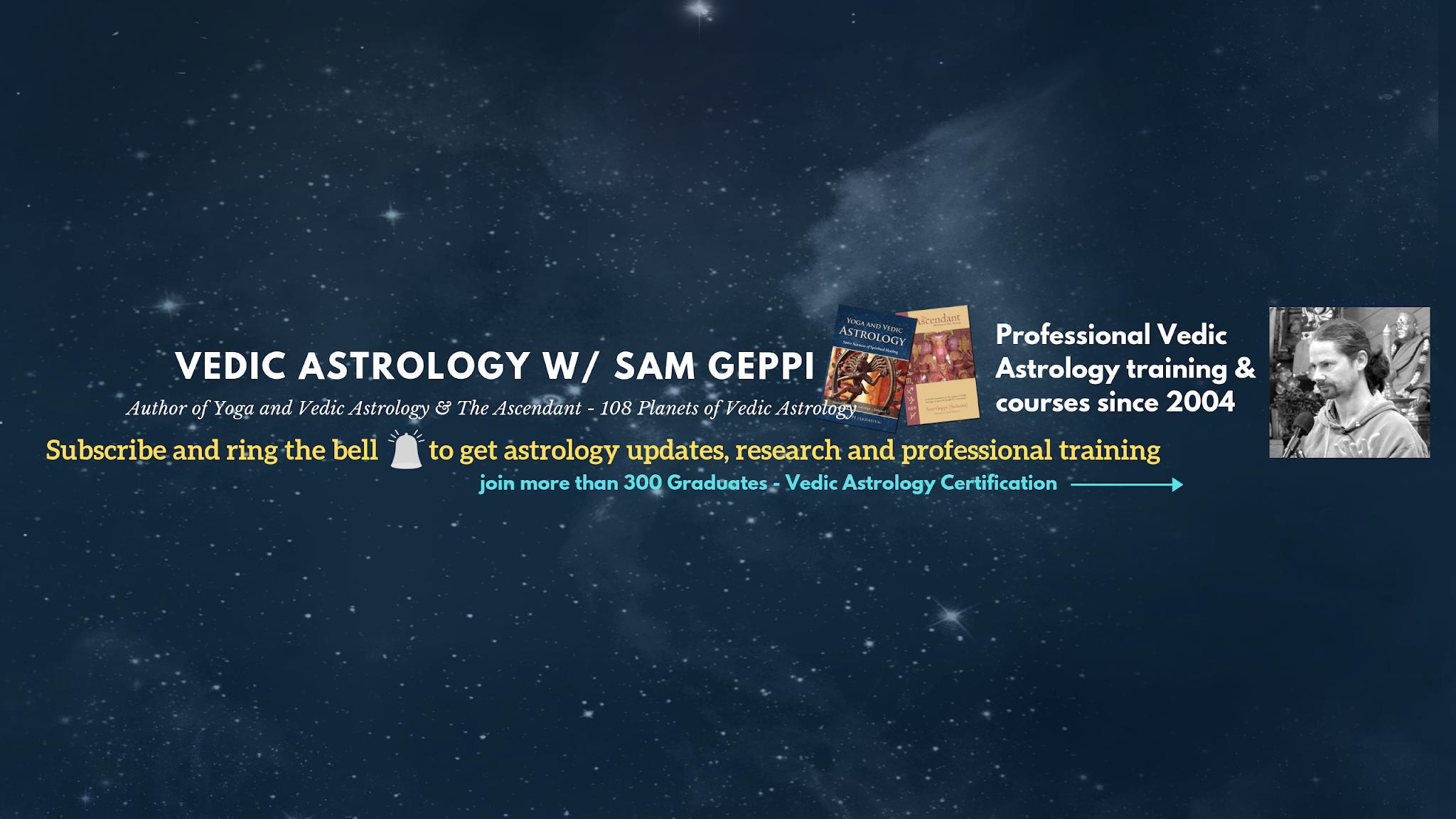 Sam Geppi - Vedic Astrology Teacher YouTube banner