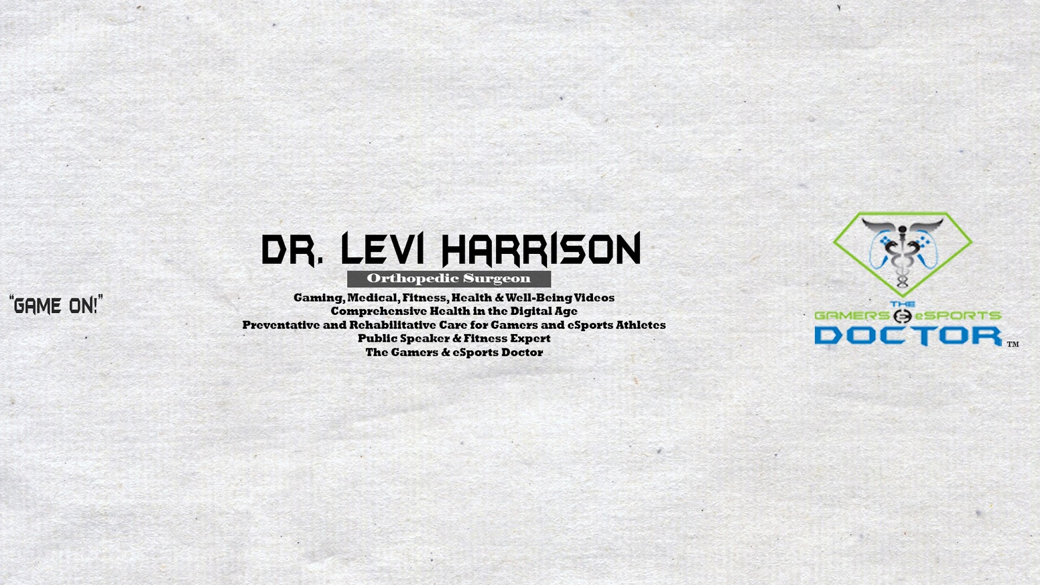 Dr Levi Harrison YouTube banner