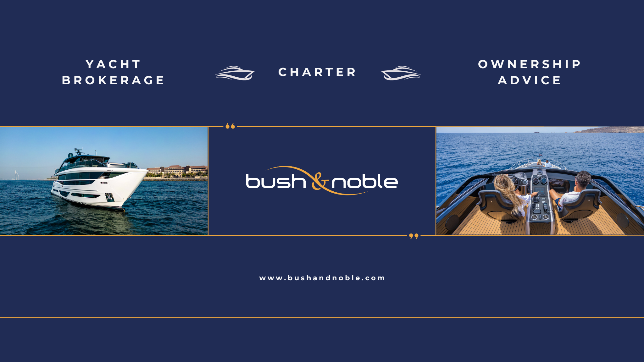 Bush & Noble YouTube banner