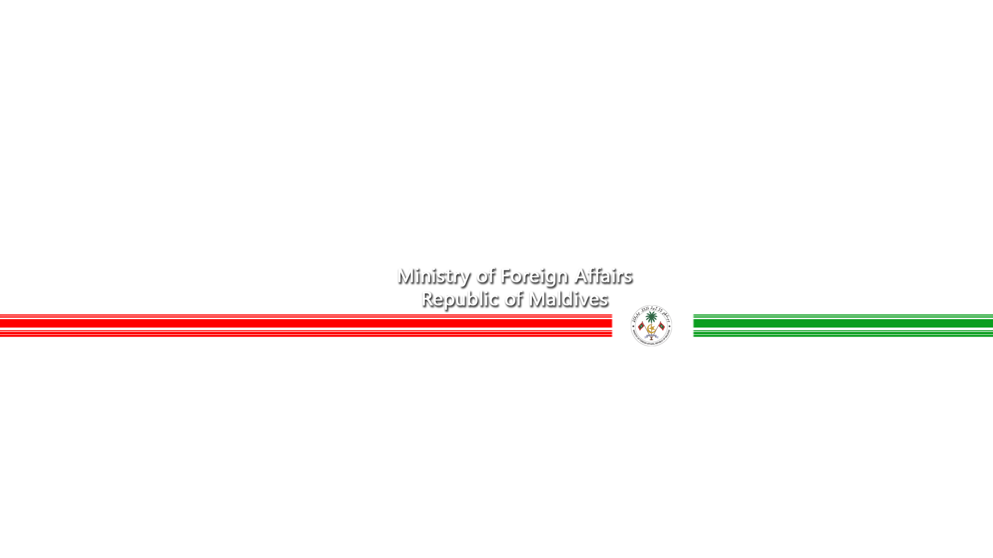 Ministry of Foreign Affairs, Republic of Maldives YouTube banner