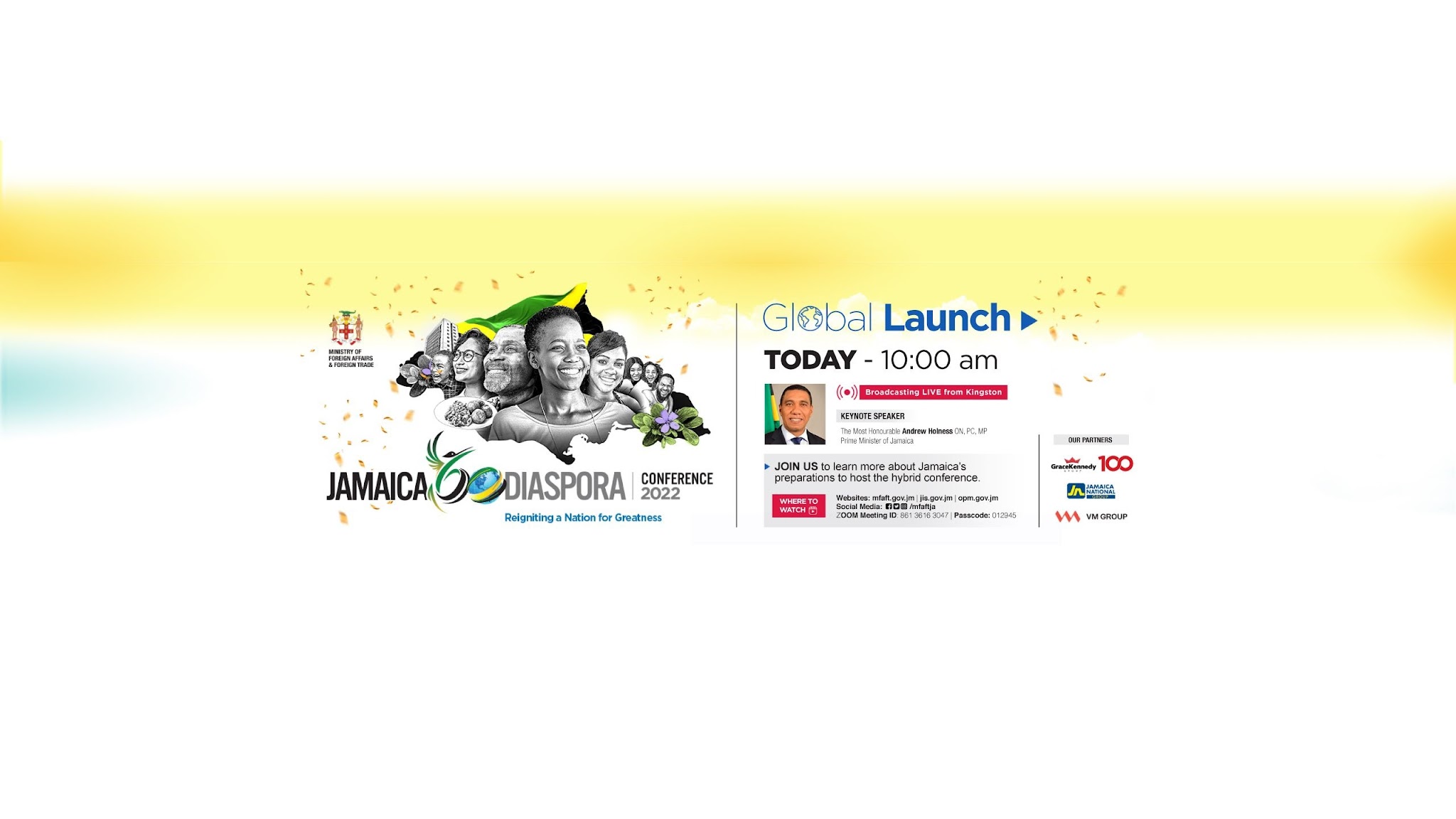 Ministry of Foreign Affairs and Foreign Trade, Jamaica YouTube banner