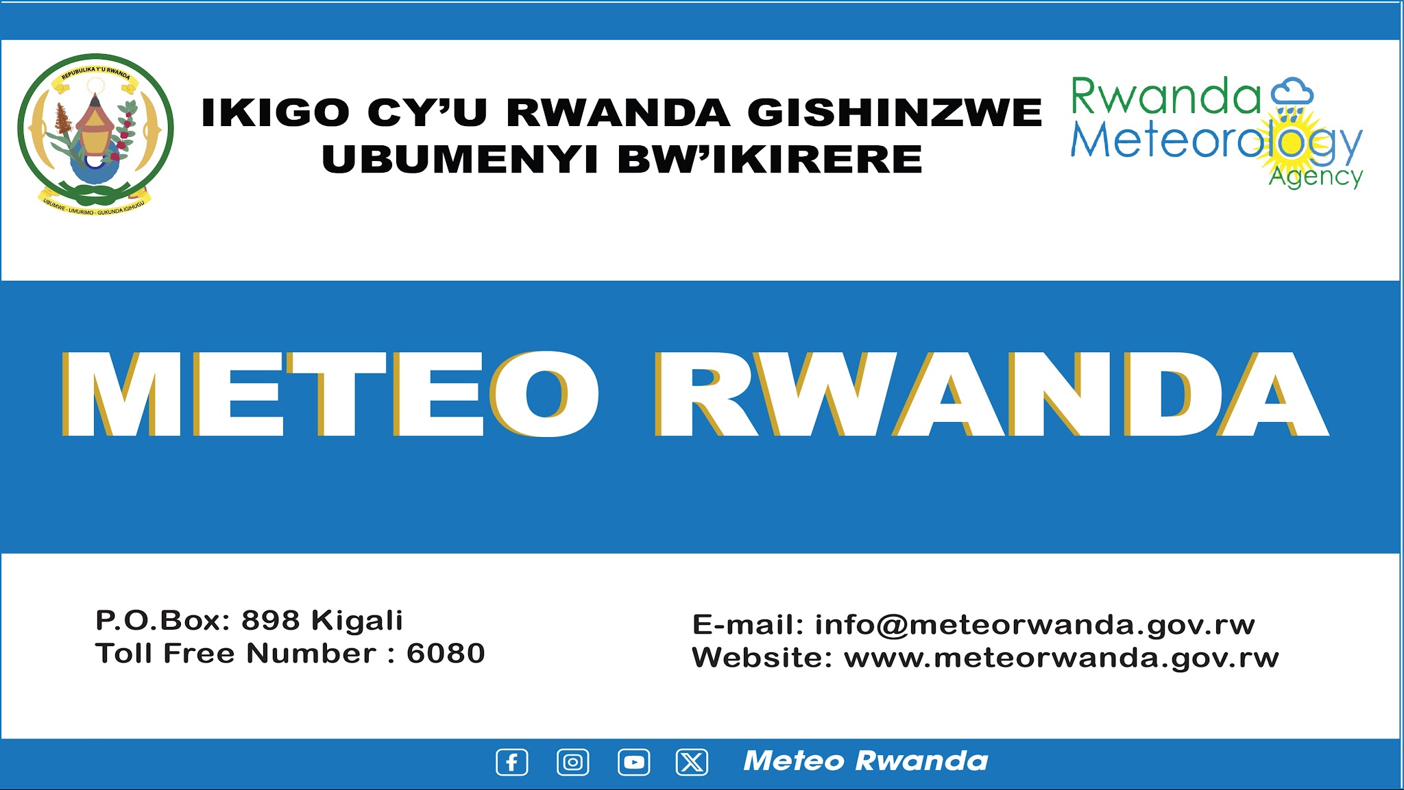 Rwanda Meteorology Agency YouTube banner
