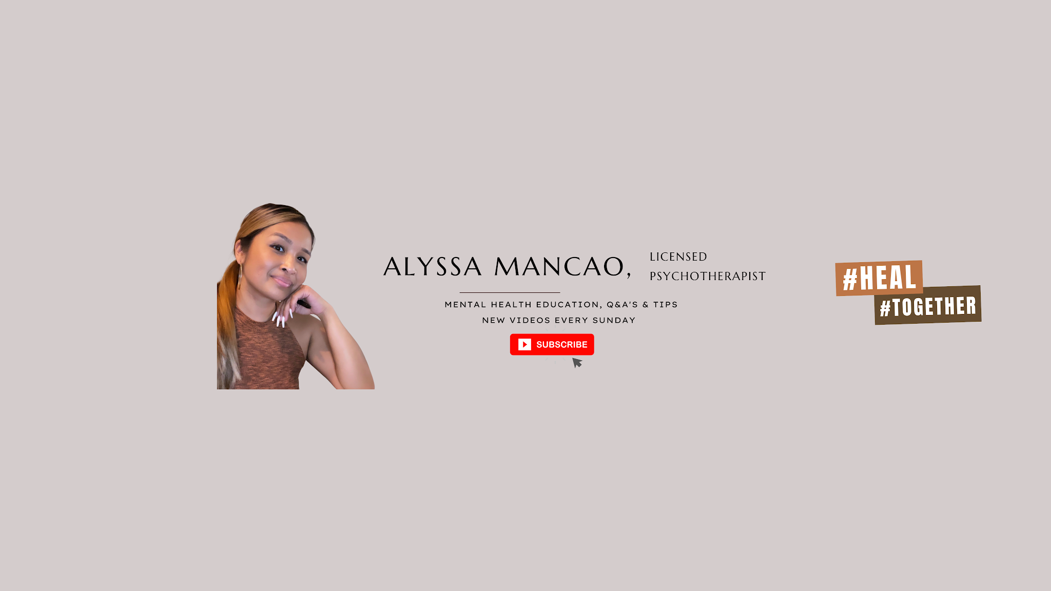 Alyssa Mancao, LCSW YouTube banner