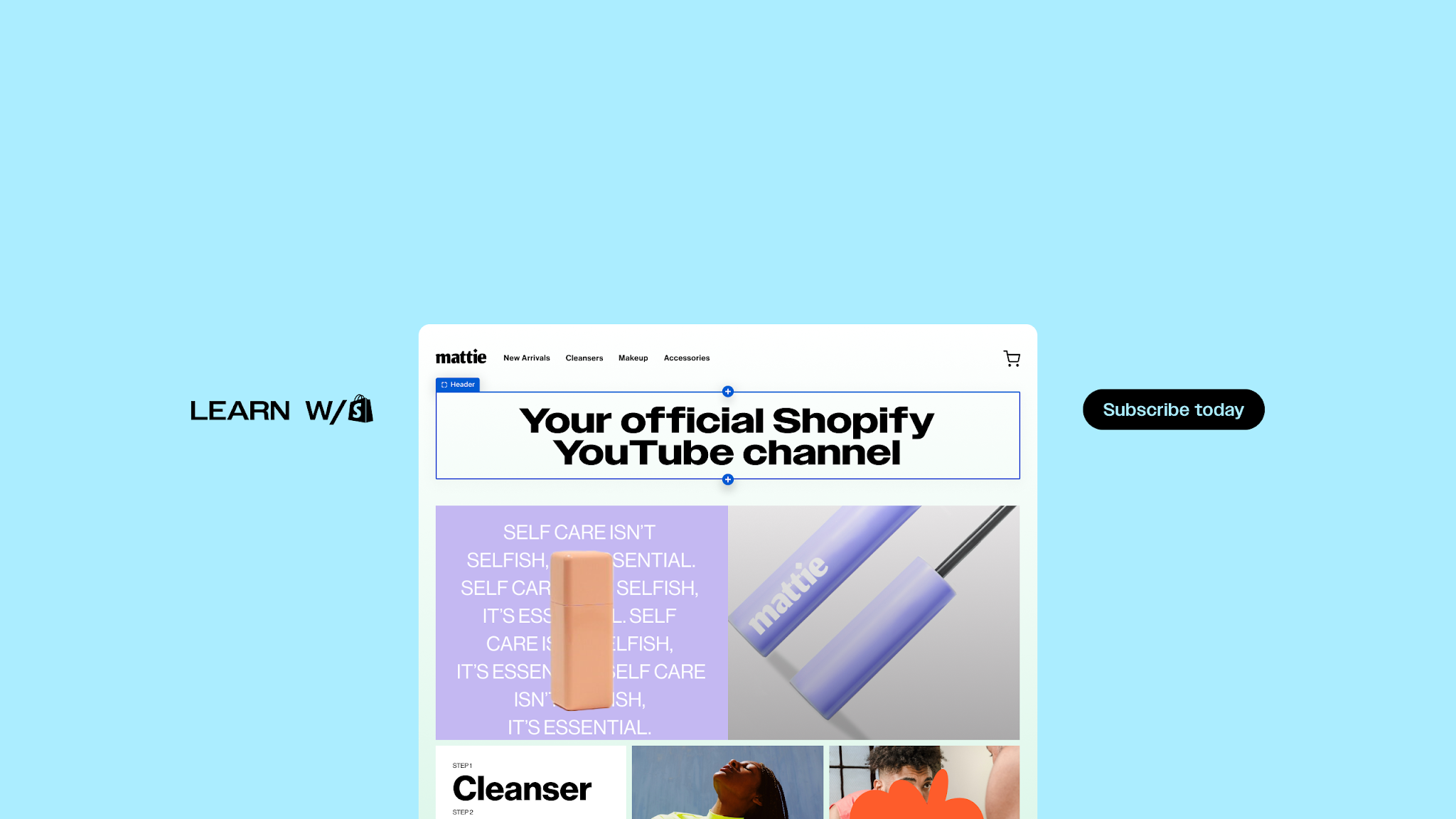 Learn With Shopify YouTube banner