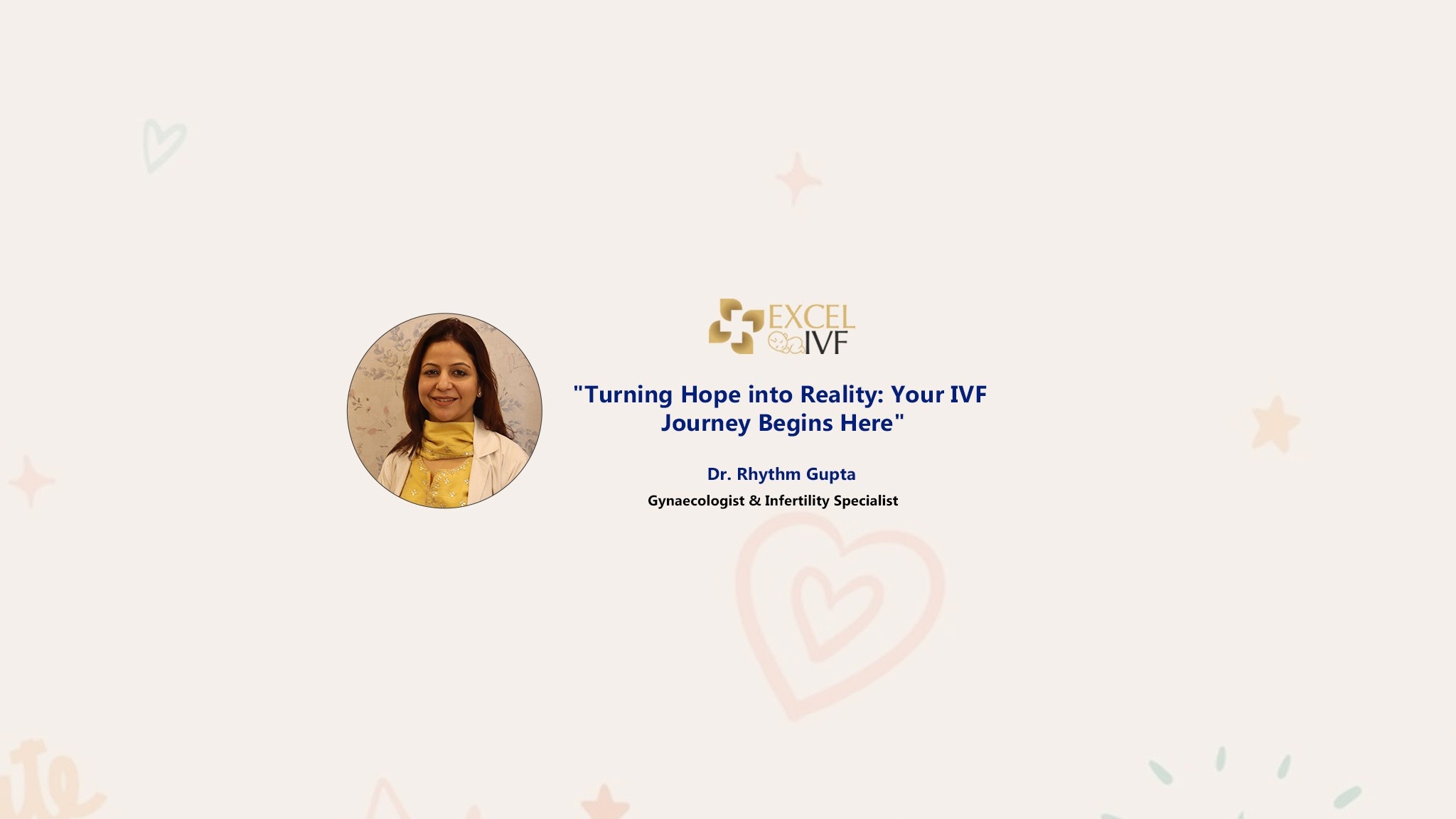 Dr. Rhythm Gupta Excel IVF YouTube banner