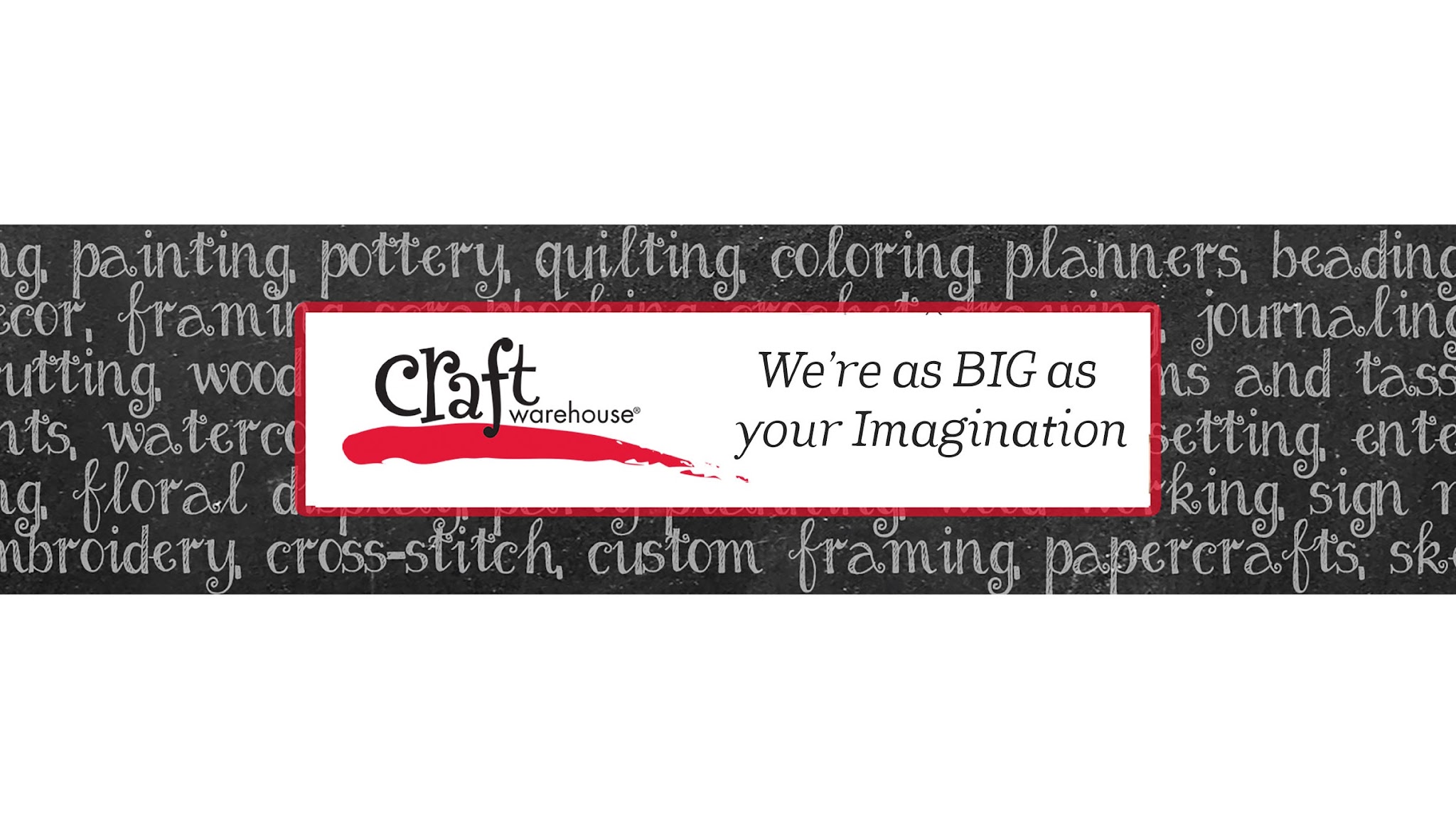 Craft Warehouse YouTube banner