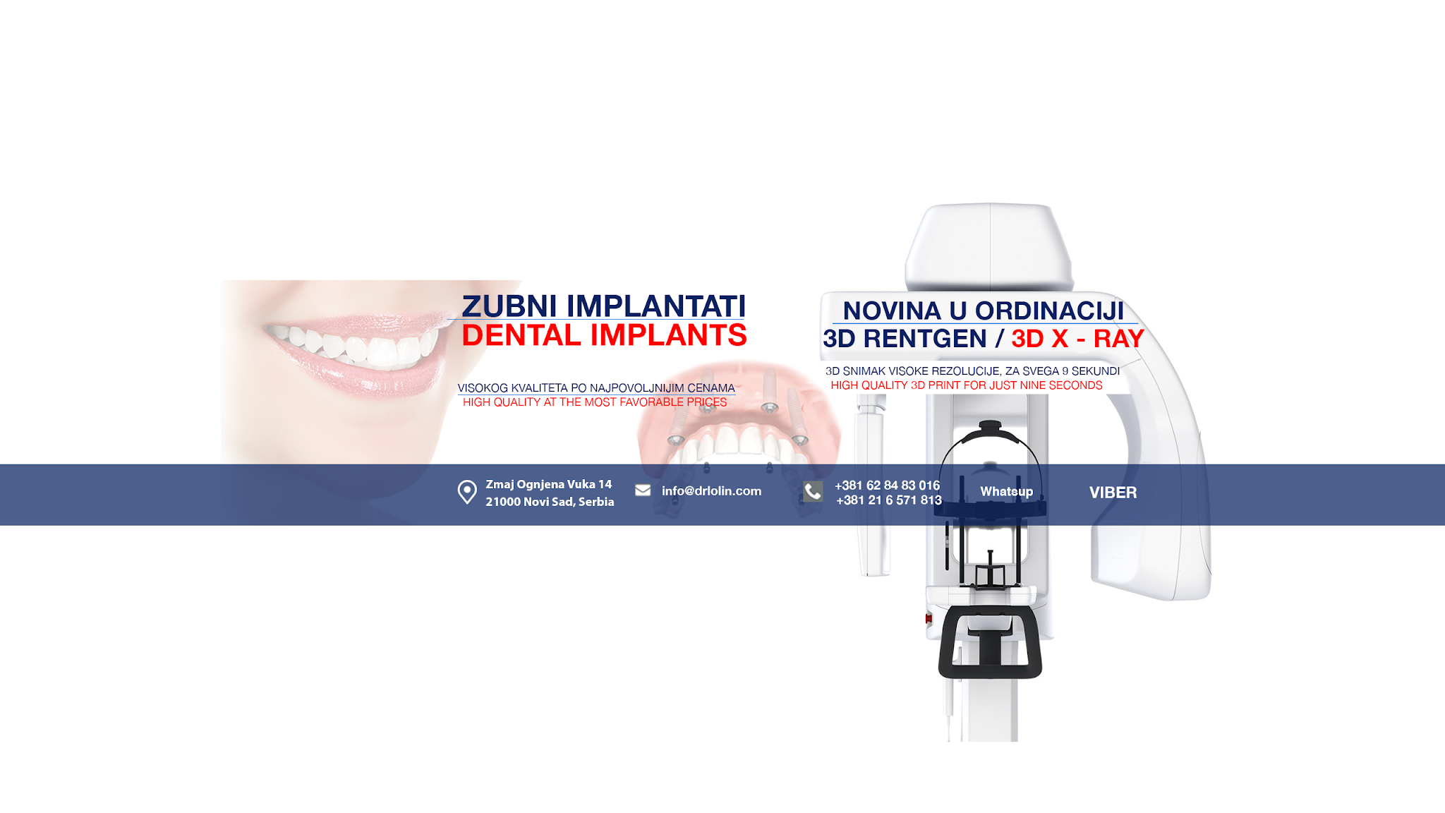 Zubni implanti - dr Lolin - stomatološka ordinacija YouTube banner