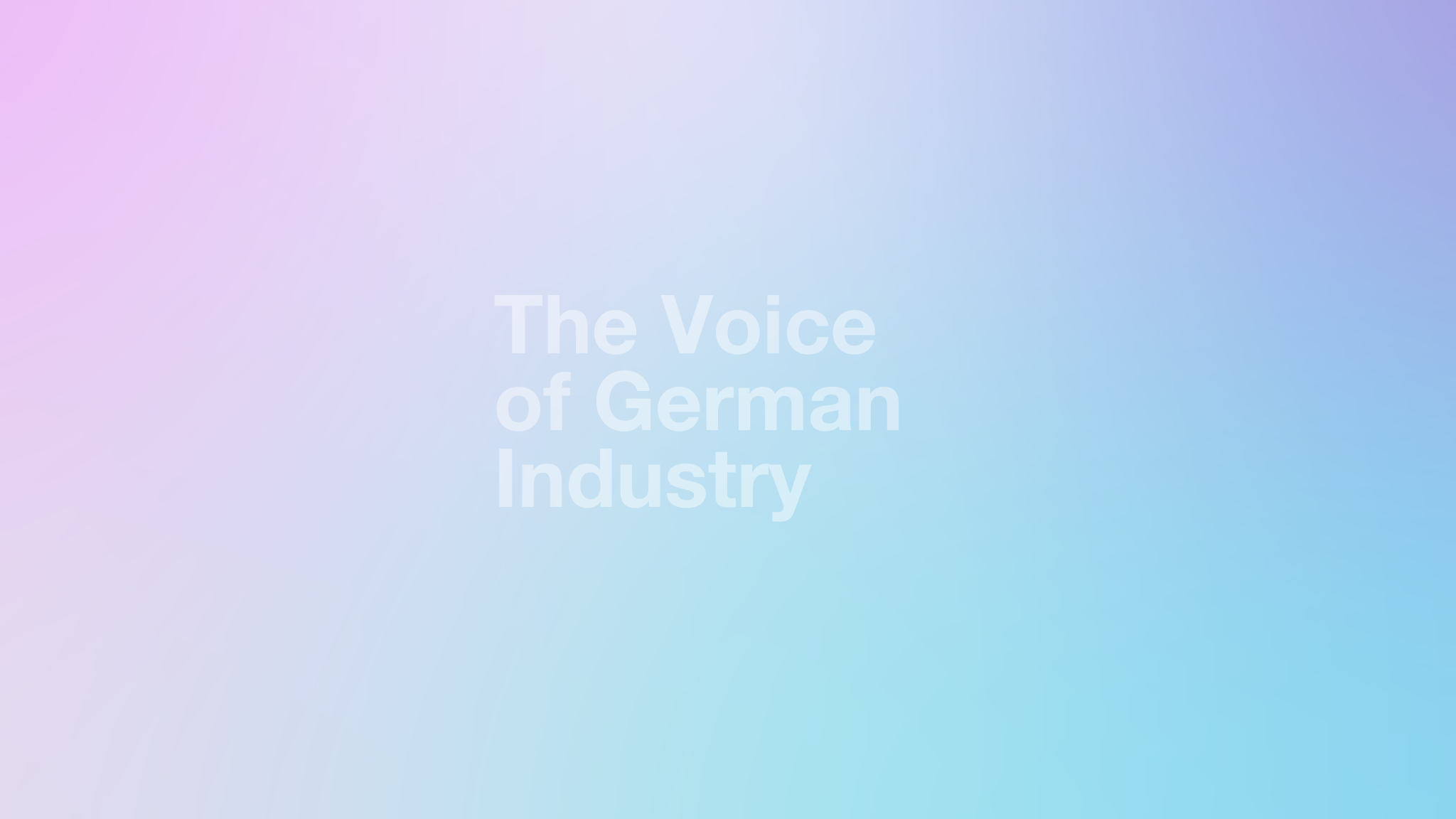 Bundesverband der Deutschen Industrie (BDI) YouTube banner
