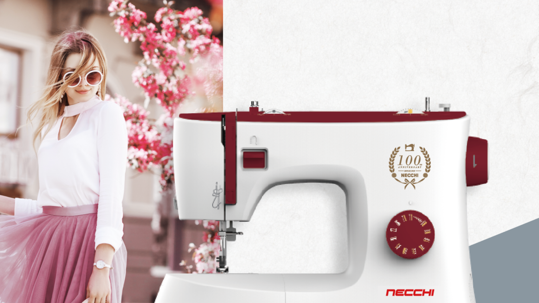 NECCHI máquinas de coser YouTube banner