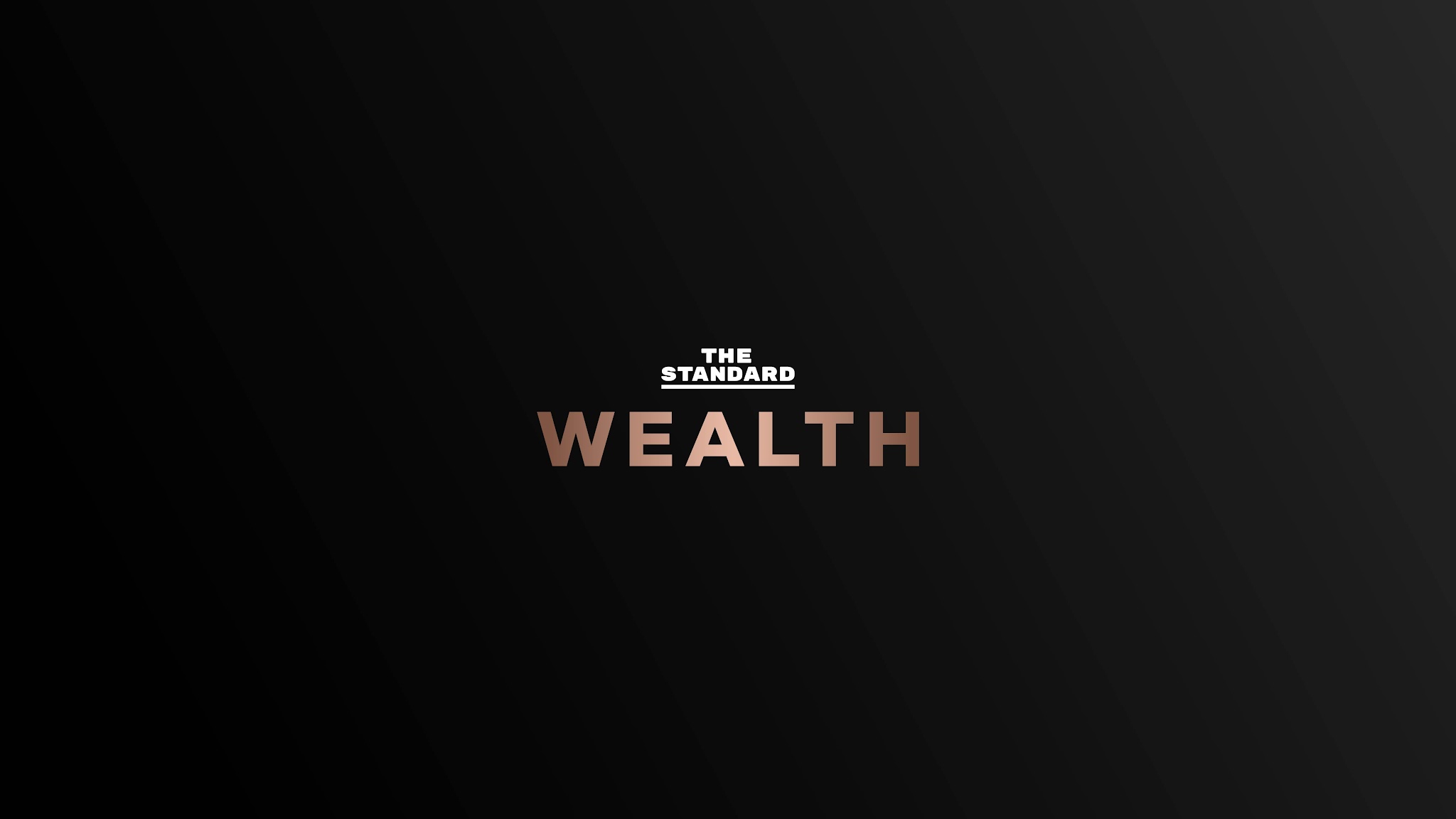 THE STANDARD WEALTH YouTube banner