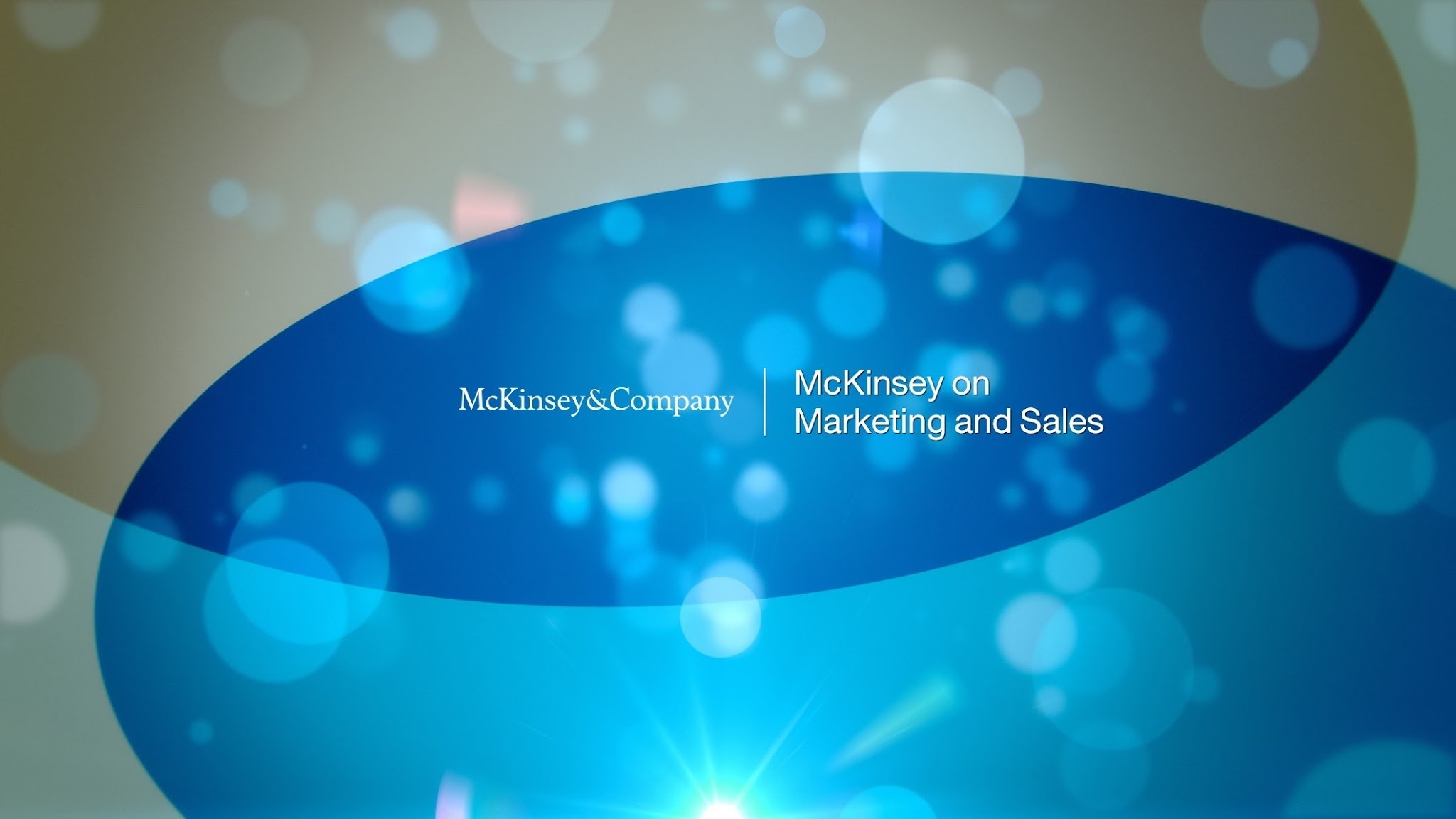 McKinsey on Marketing & Sales YouTube banner
