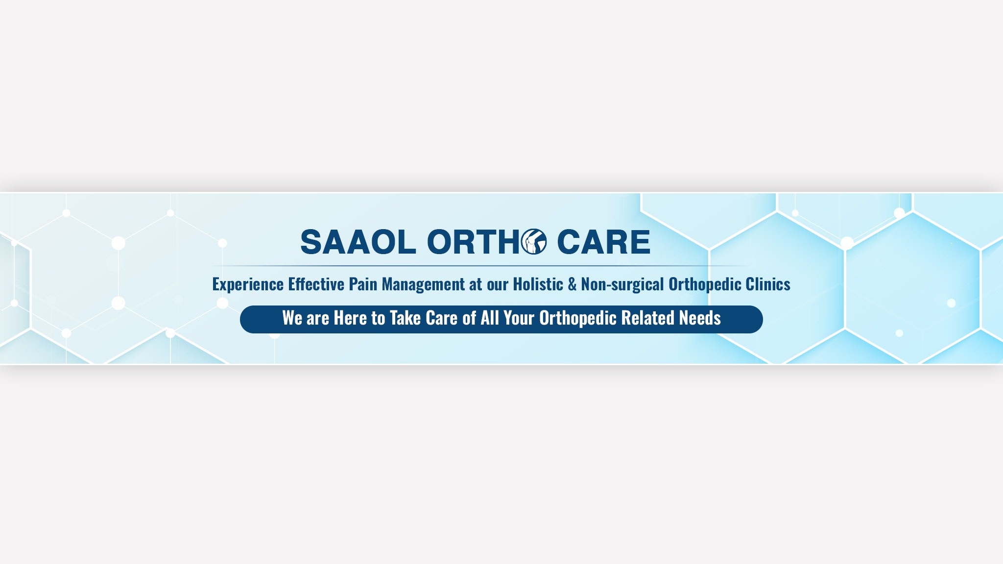 SAAOL Ortho Care YouTube banner