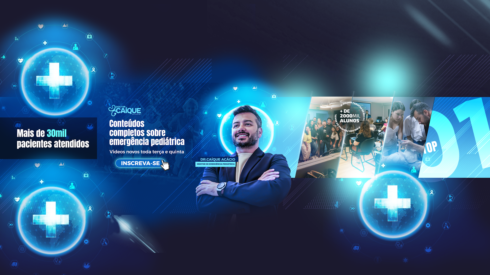 Dr Caíque Pediatra YouTube banner