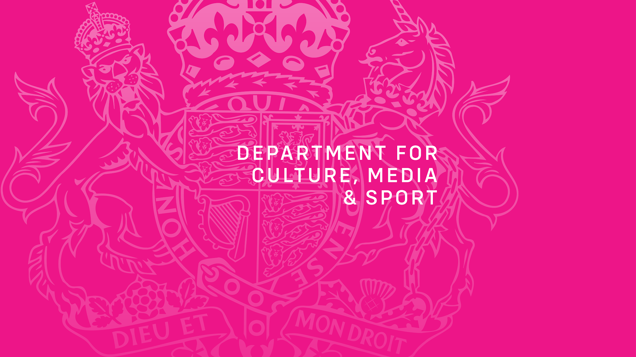 Department for Culture, Media & Sport YouTube banner