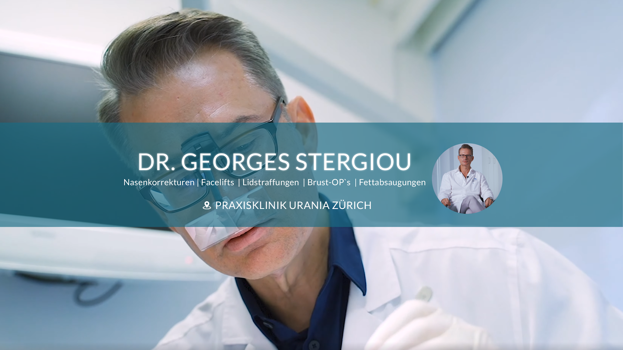 Dr. Georges Stergiou - Praxisklinik Urania Zürich YouTube banner