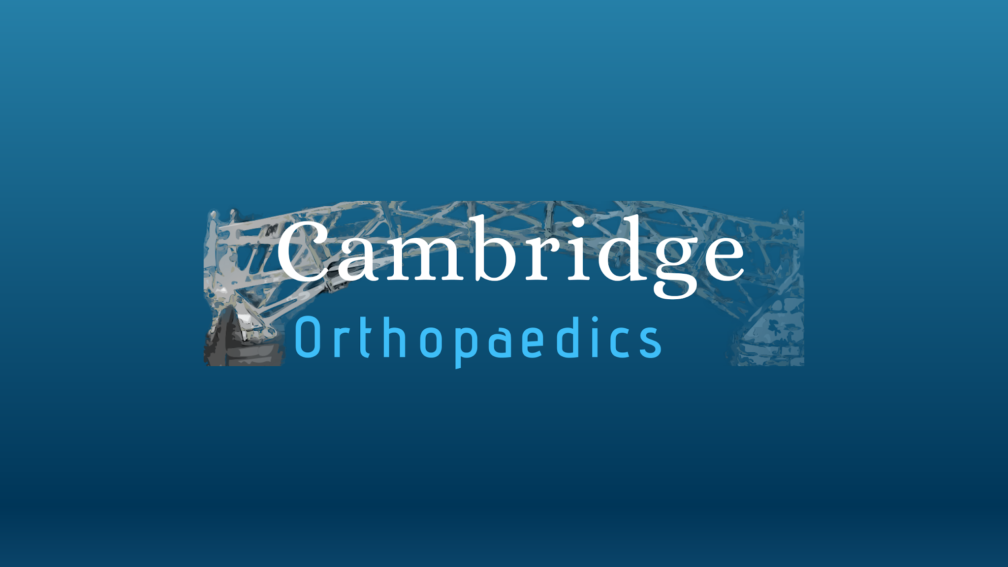 Cambridge Orthopaedics YouTube banner