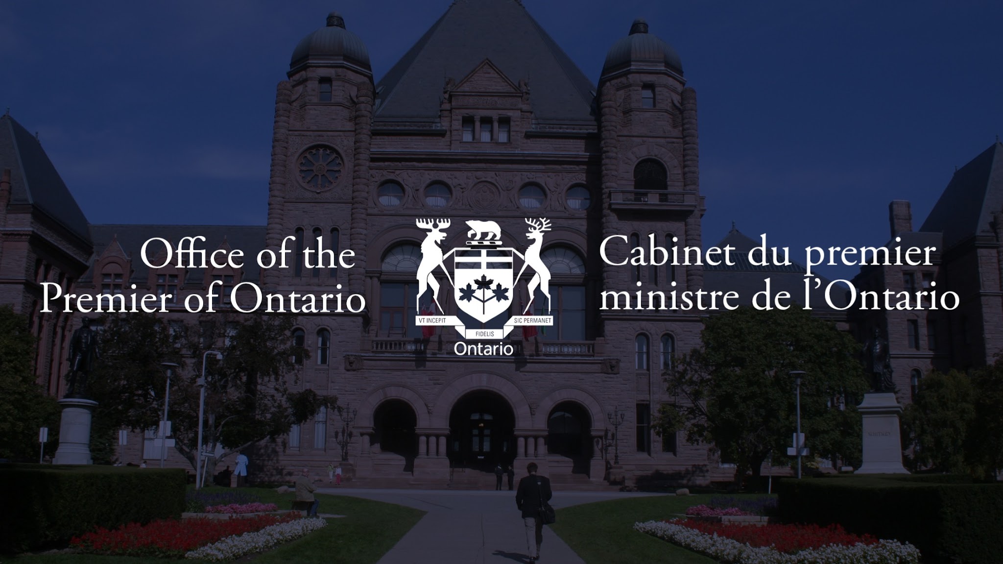 Premier Ministre de l’Ontario YouTube banner