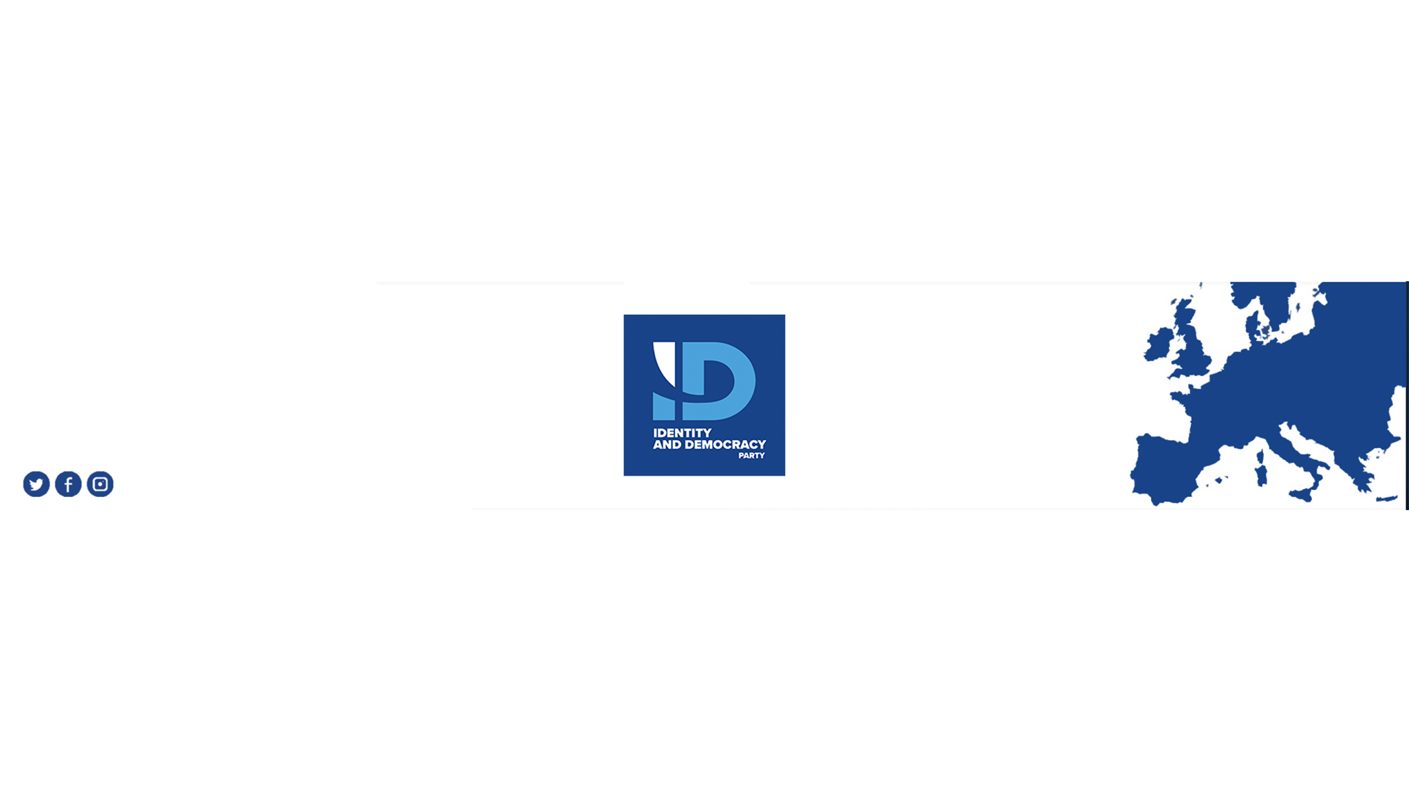 Identity & Democracy Party YouTube banner