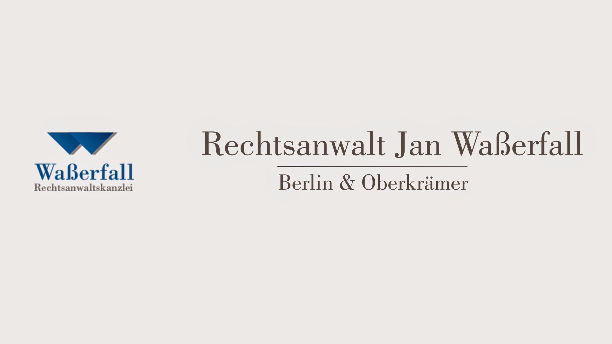 Rechtsanwalt Jan Waßerfall YouTube banner