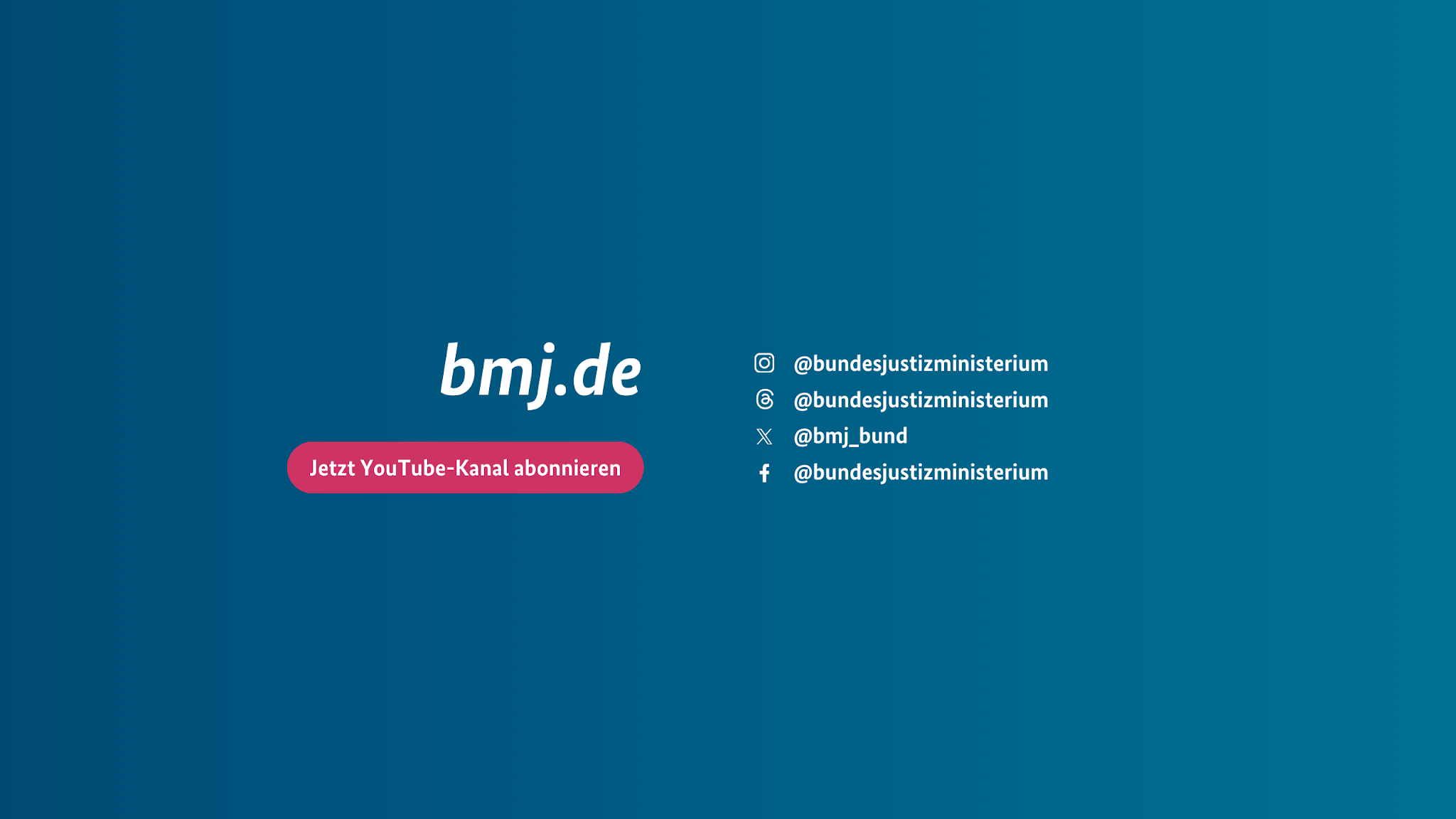 Bundesministerium der Justiz YouTube banner