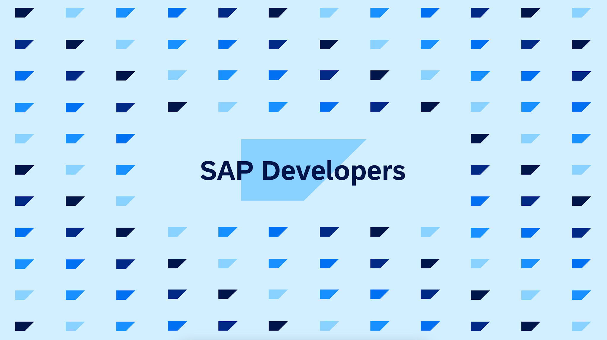 SAP Developers YouTube banner