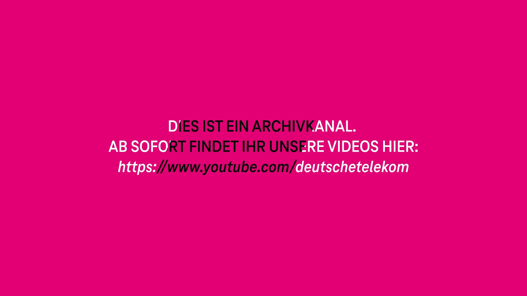 Deutsche Telekom Archiv YouTube banner