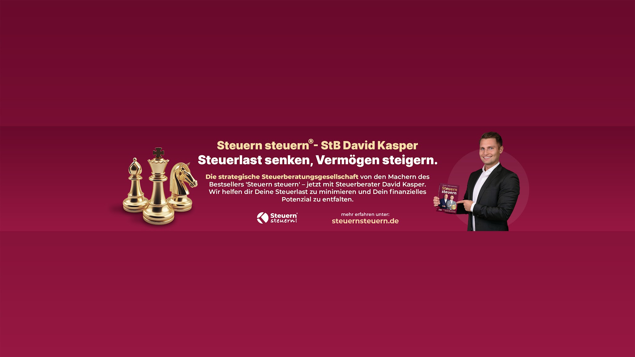 Steuern steuern® - StB David Kasper YouTube banner