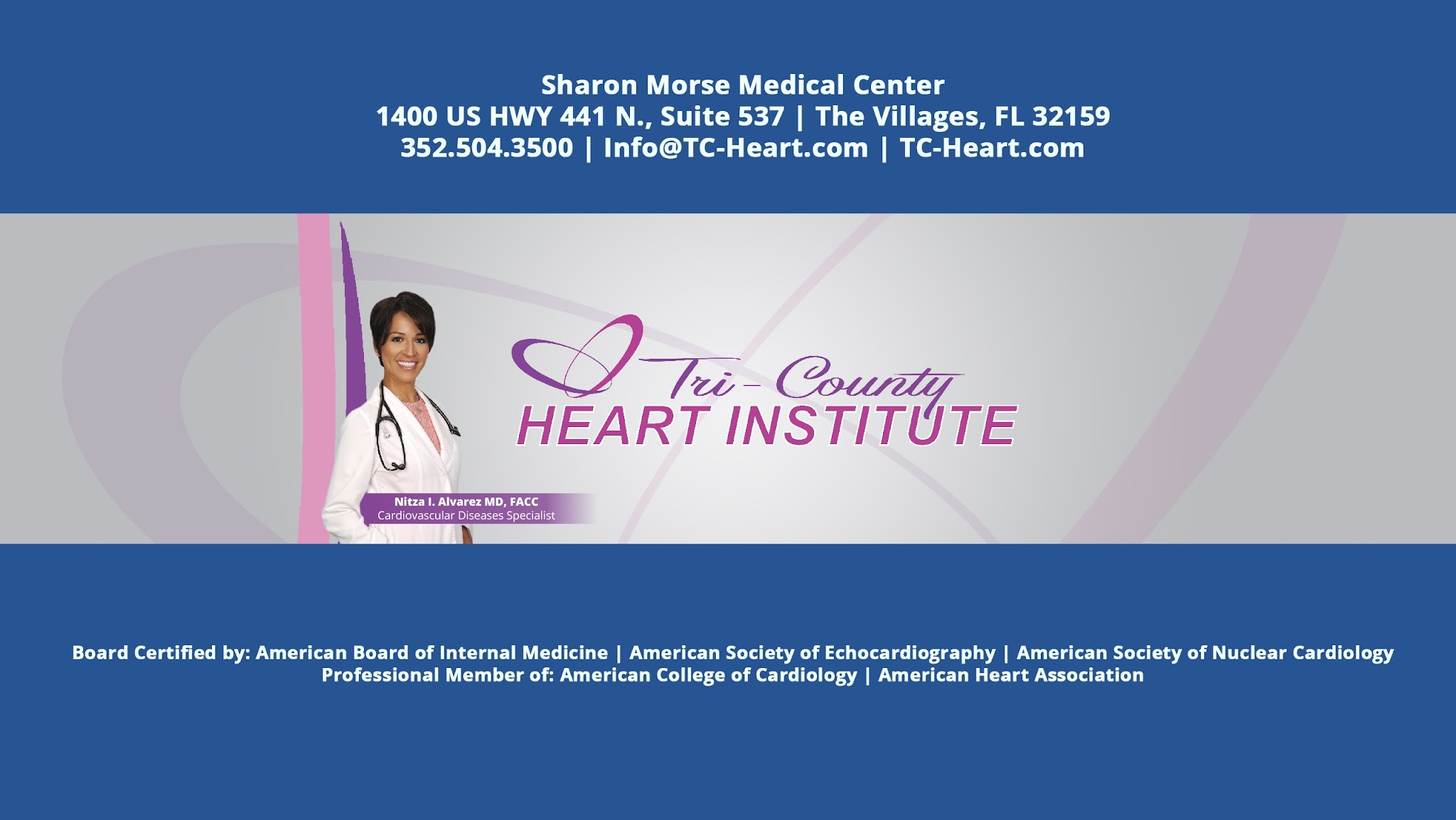 Dr Nitza I Alvarez | Tri County Heart Institute YouTube banner