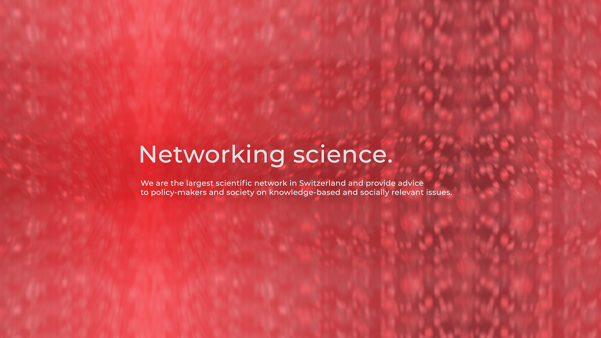 Swiss Academies of Arts and Sciences YouTube banner