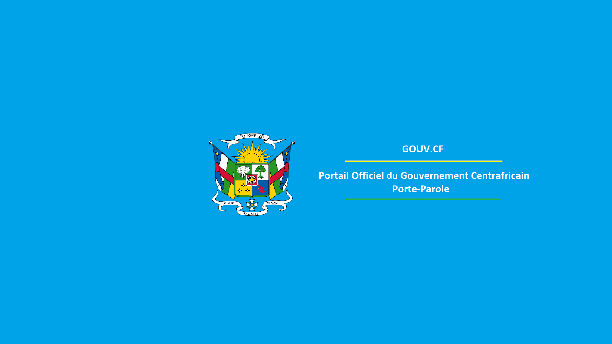 Gouvernement Centrafricain TV YouTube banner