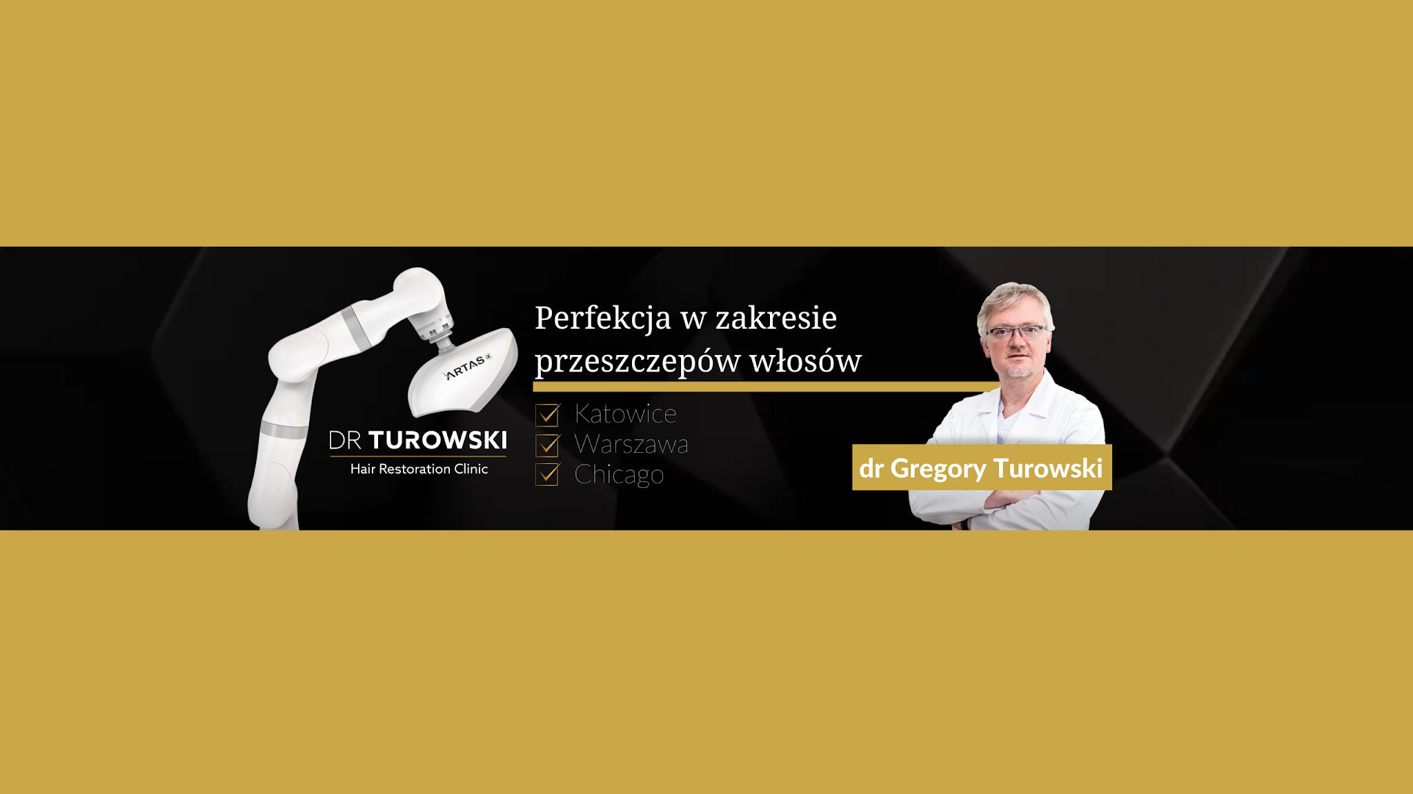Dr Grzegorz Turowski Klinika Przeszczepu Włosów YouTube banner