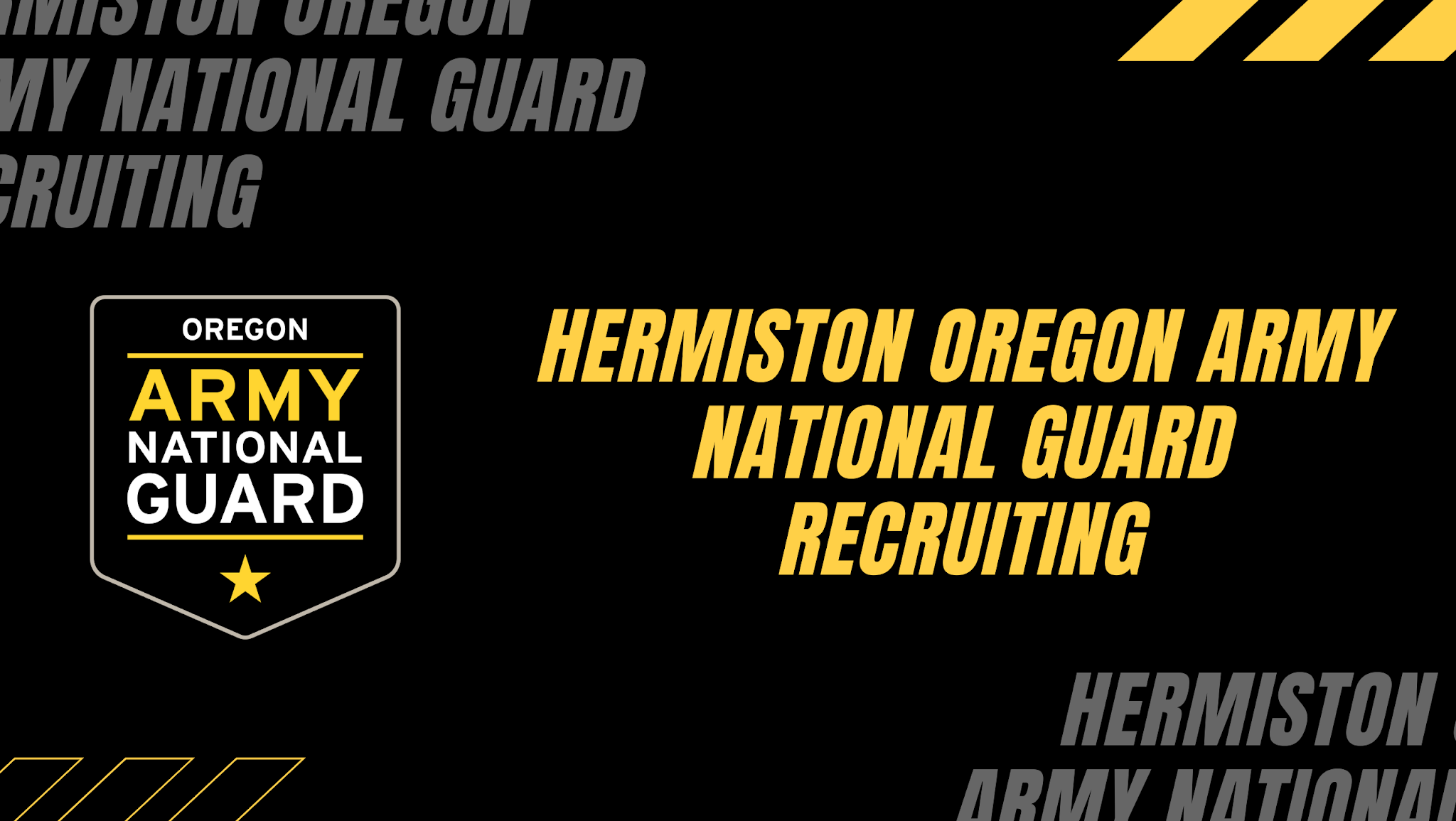 Hermiston Oregon Army National Guard Recruiting YouTube banner