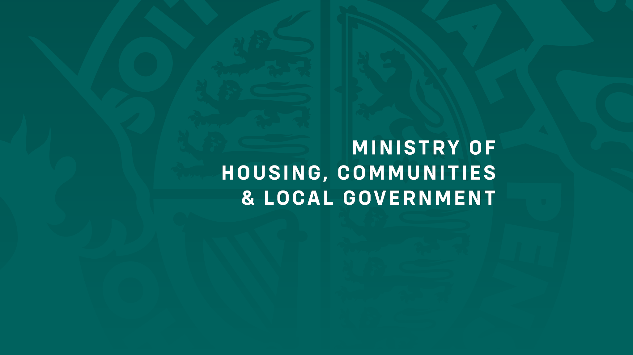 Ministry of Housing, Communities and Local Gov YouTube banner