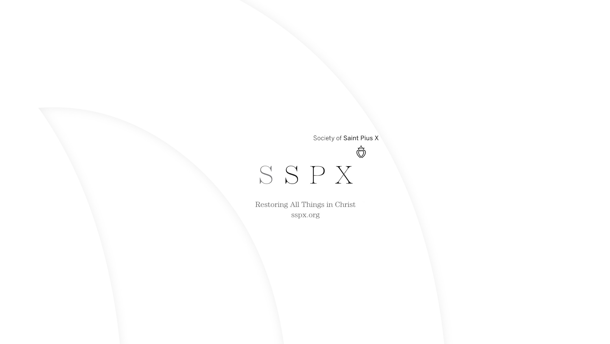 SSPX News - English YouTube banner