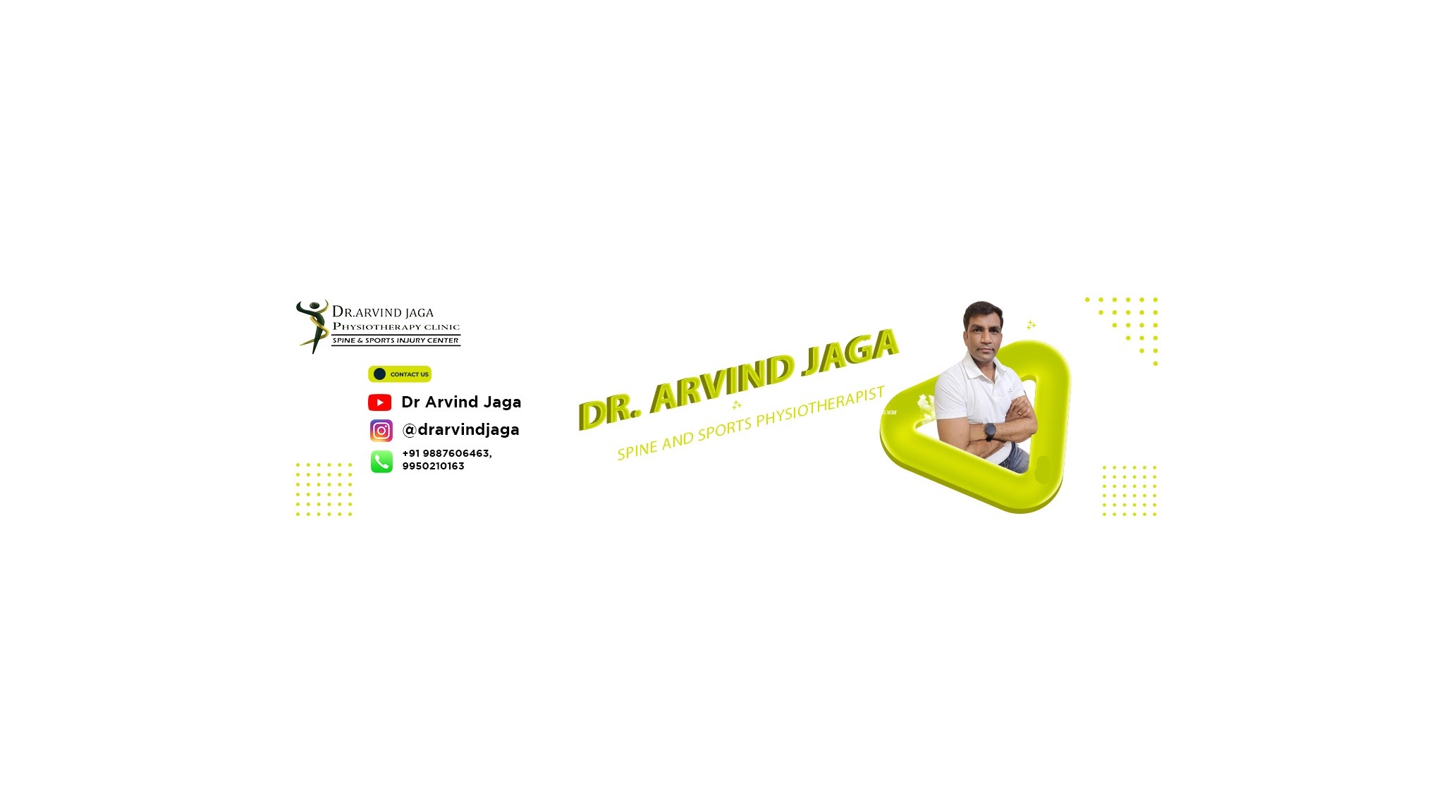 Dr Arvind Jaga PT YouTube banner