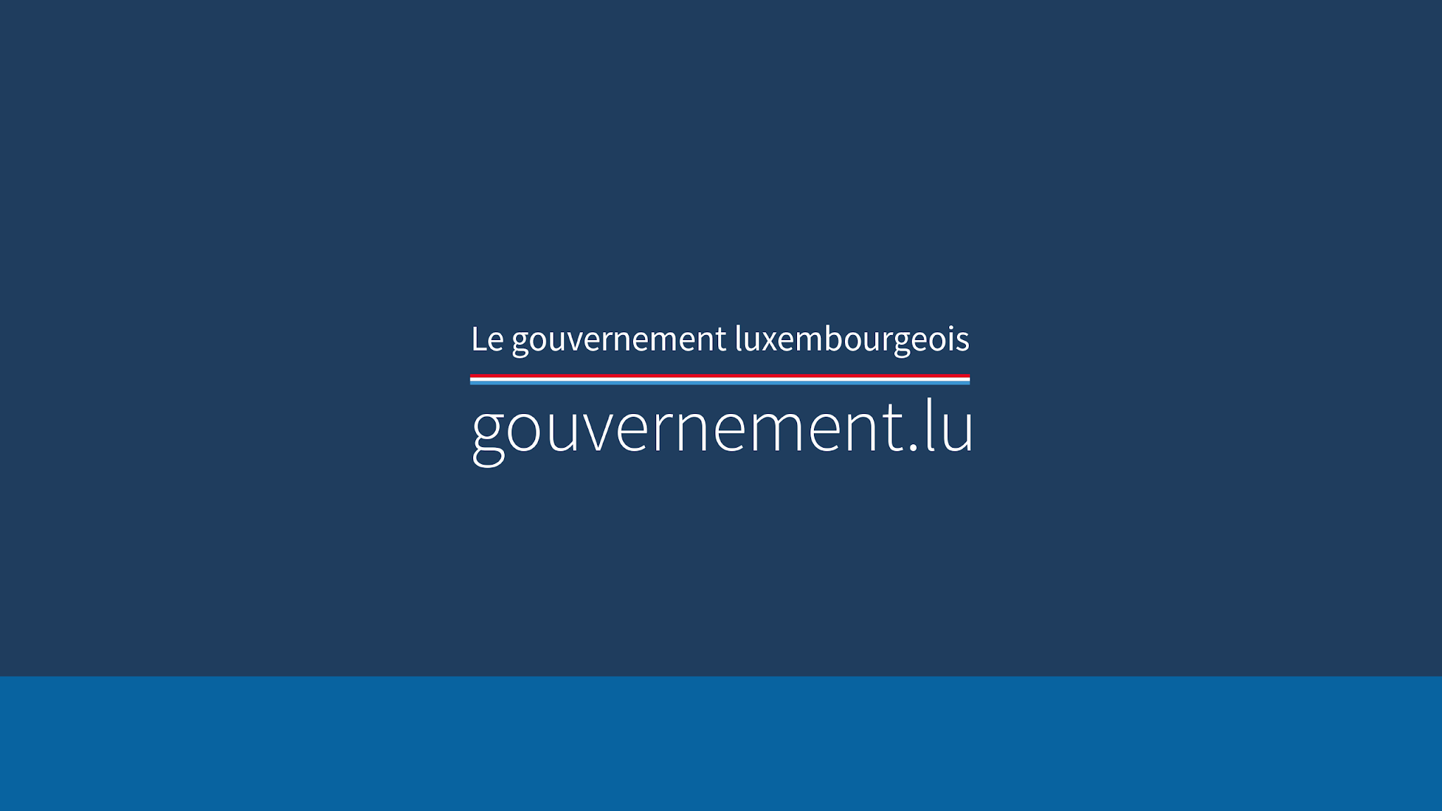 Gouvernement LU YouTube banner