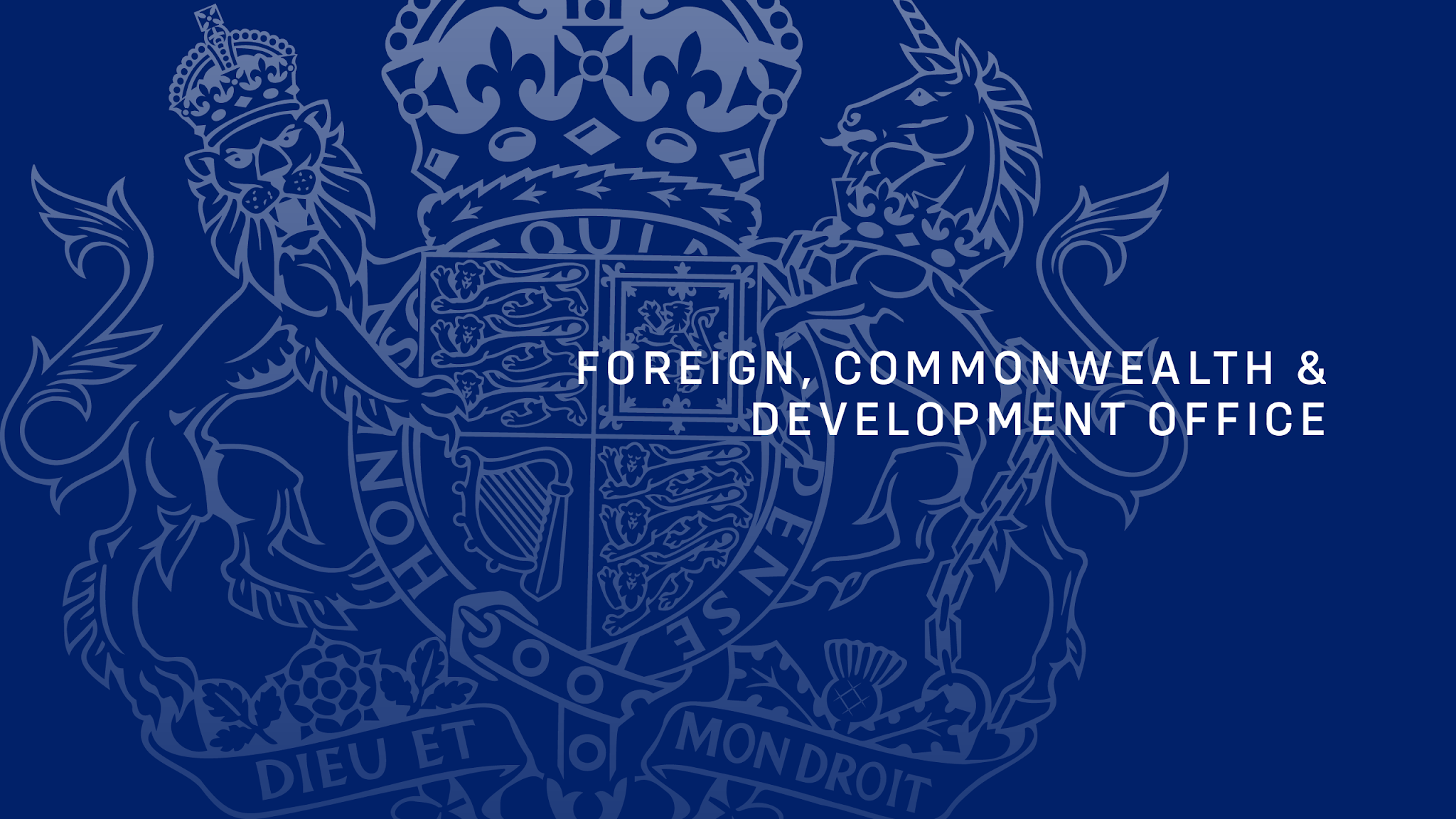 Foreign, Commonwealth and Development Office YouTube banner