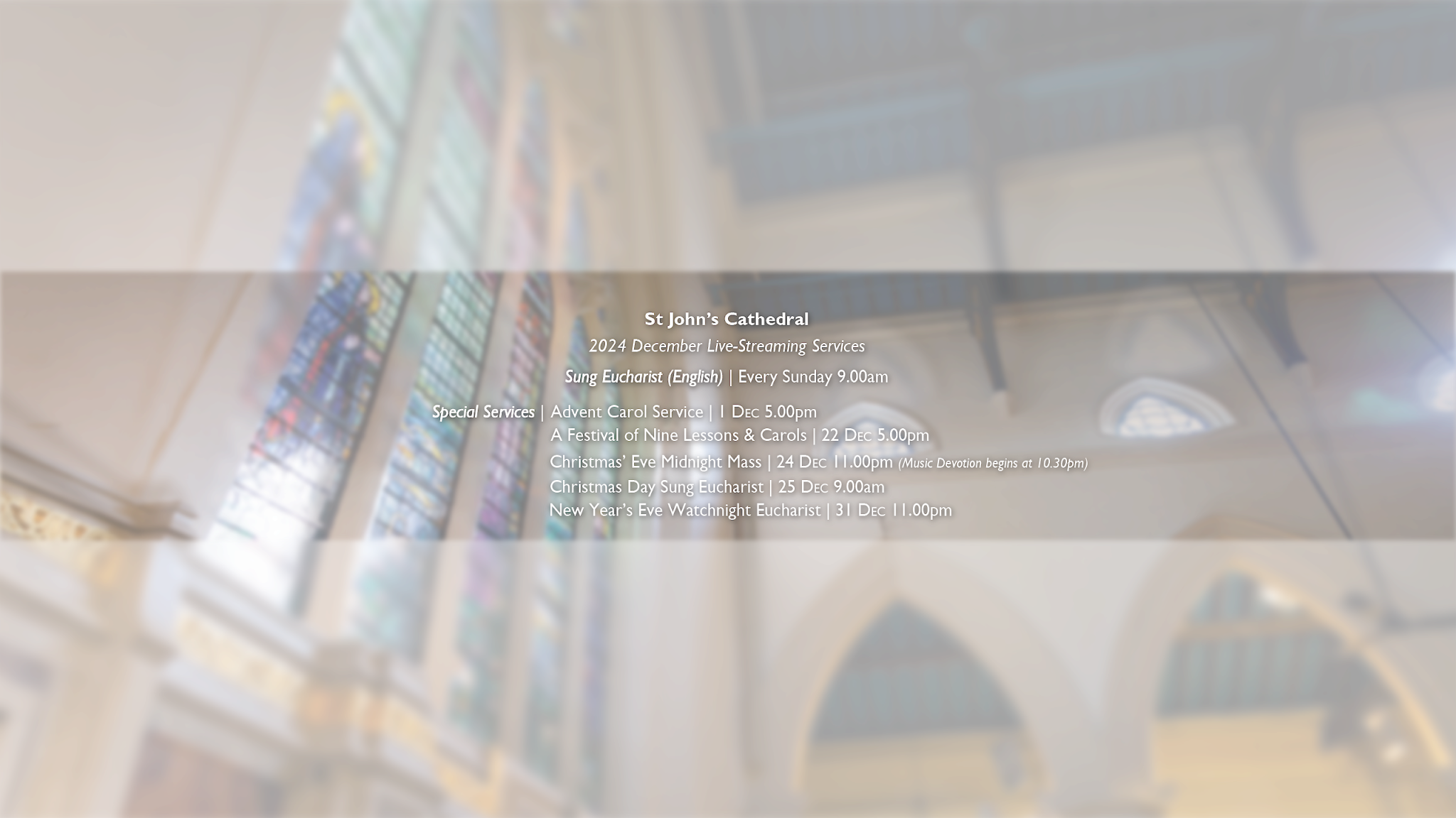 St John's Cathedral YouTube banner
