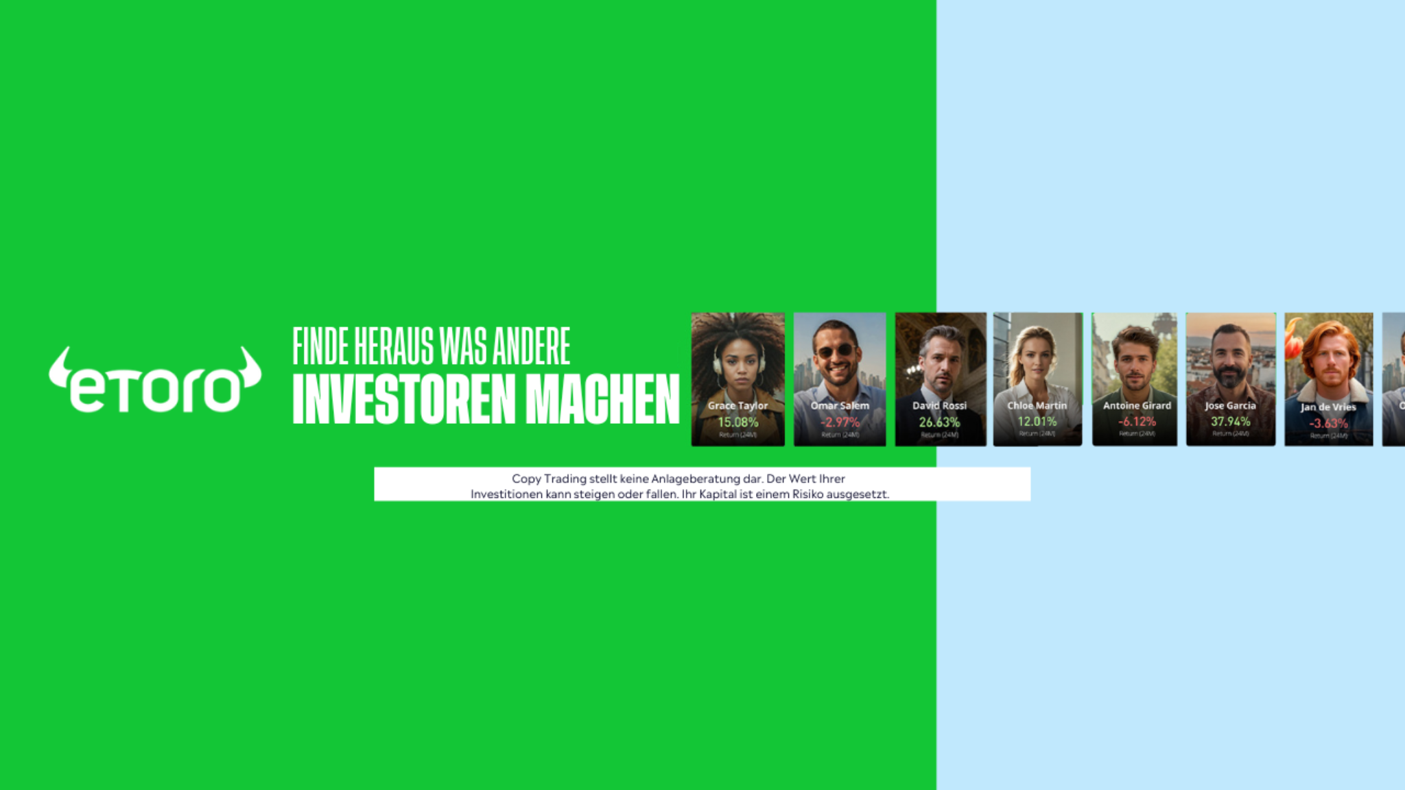 eToro Deutschland YouTube banner