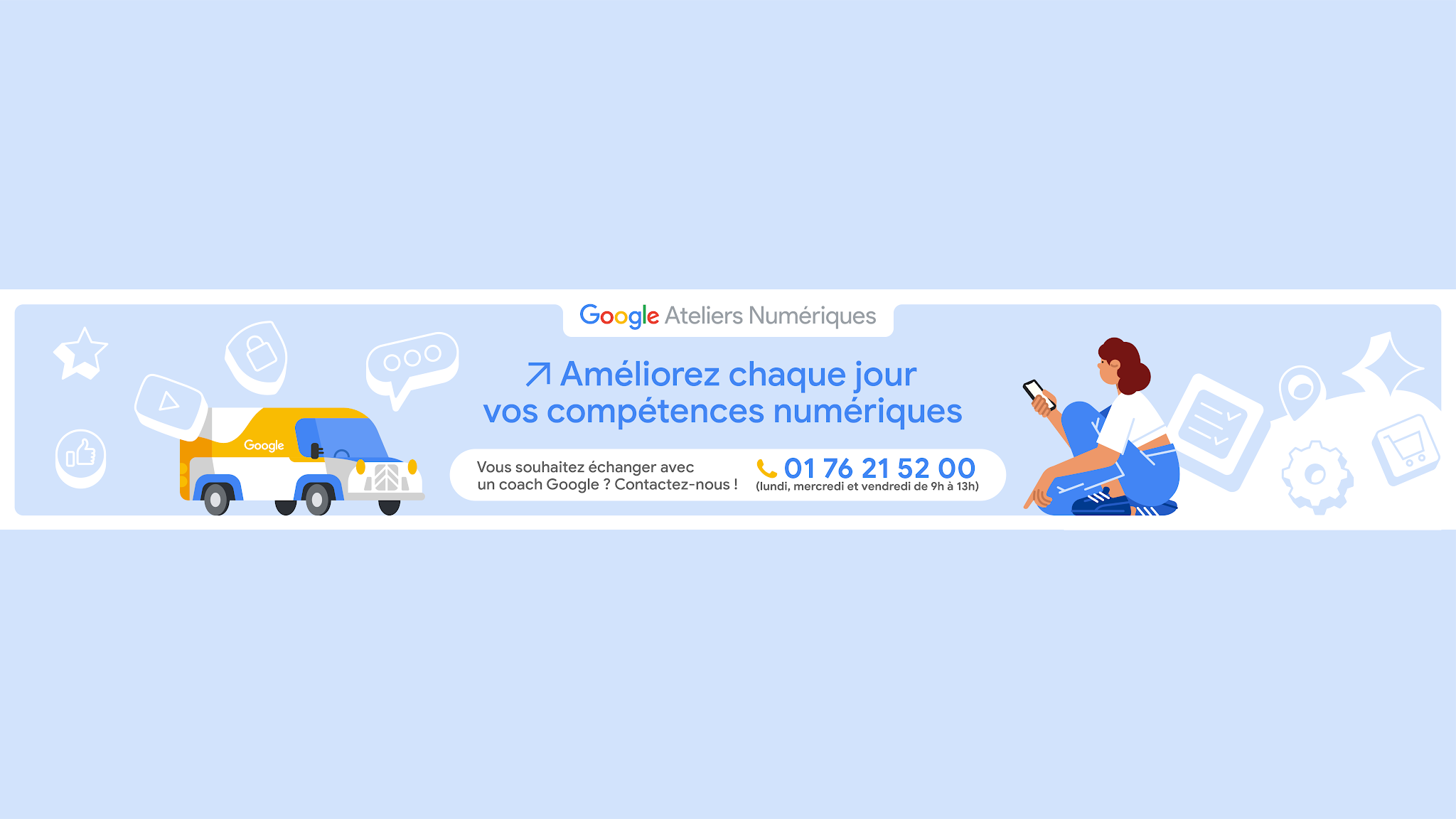 Google Ateliers Numériques YouTube banner