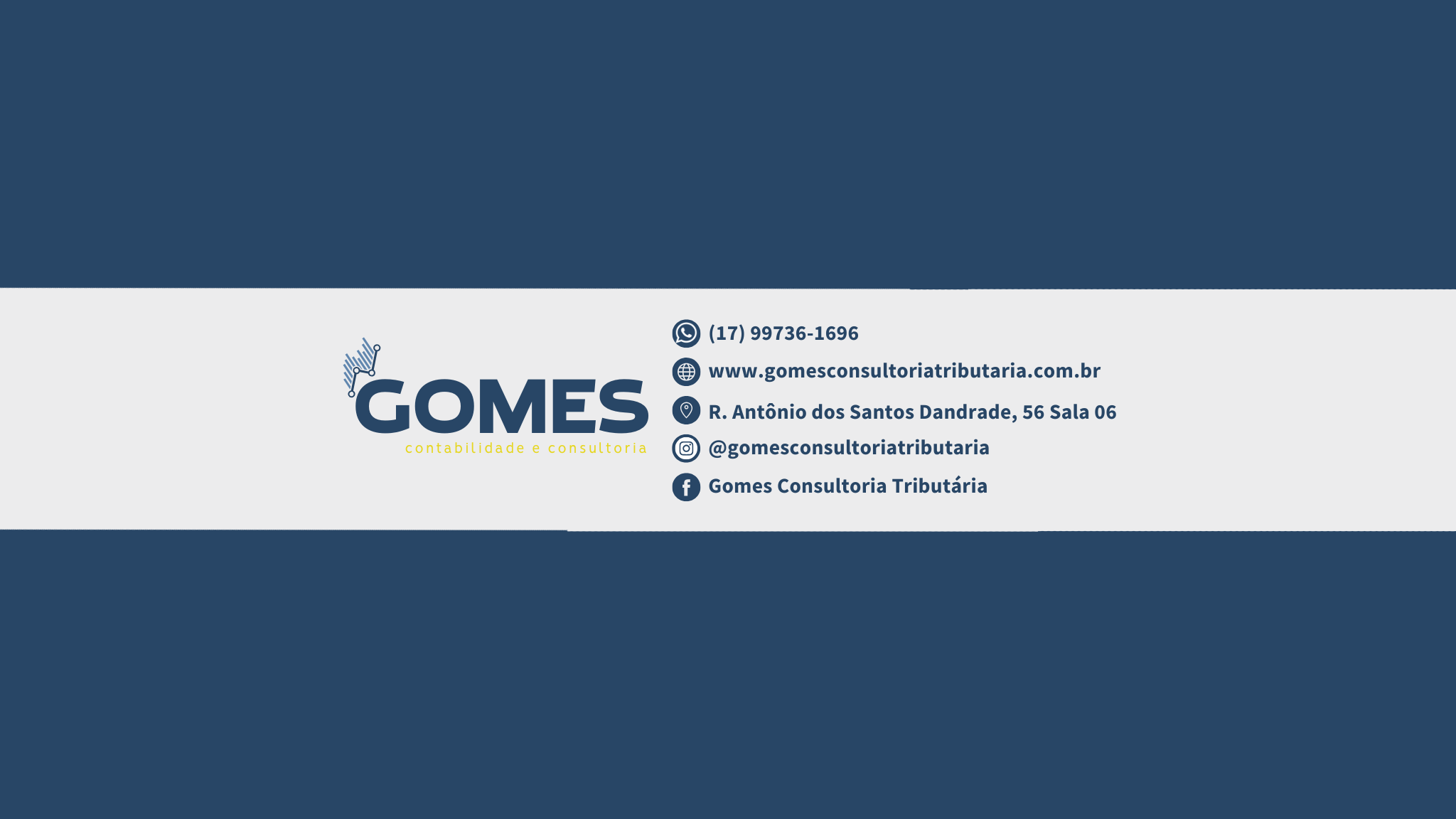 Gomes Consultoria Tributária YouTube banner
