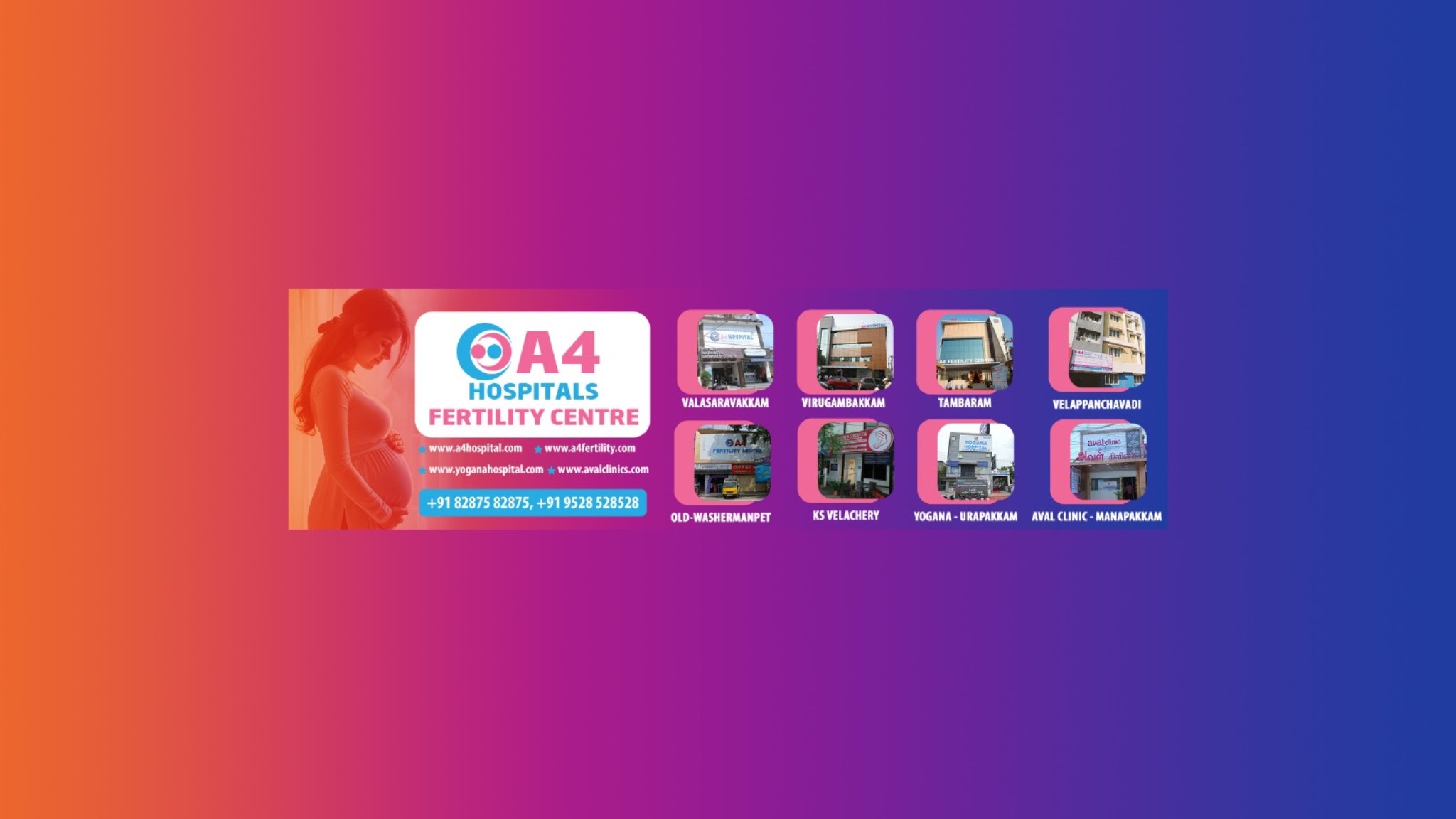 A4 Hospitals and Fertility Centre YouTube banner