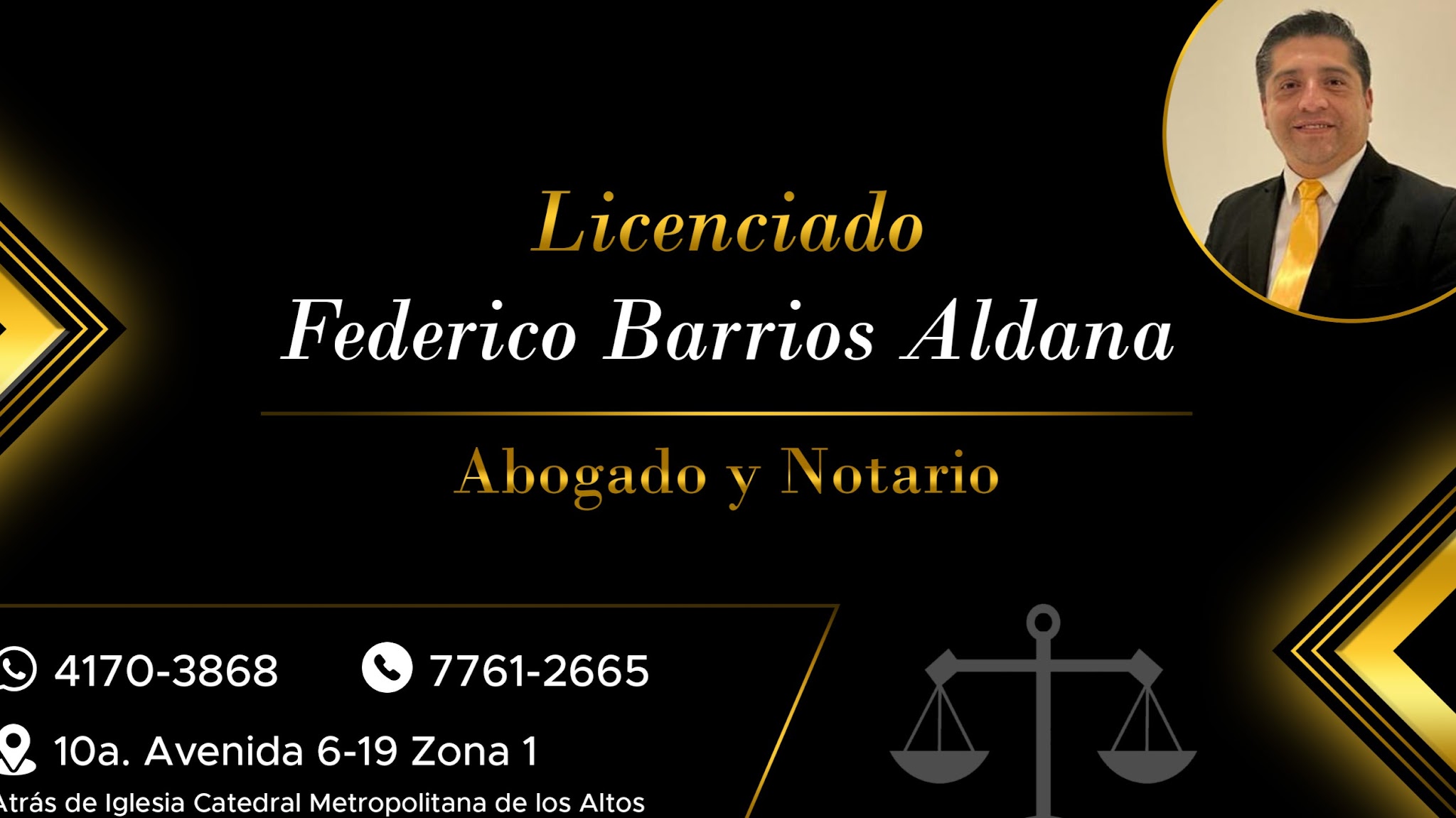 Abogado Federico Barrios Aldana YouTube banner