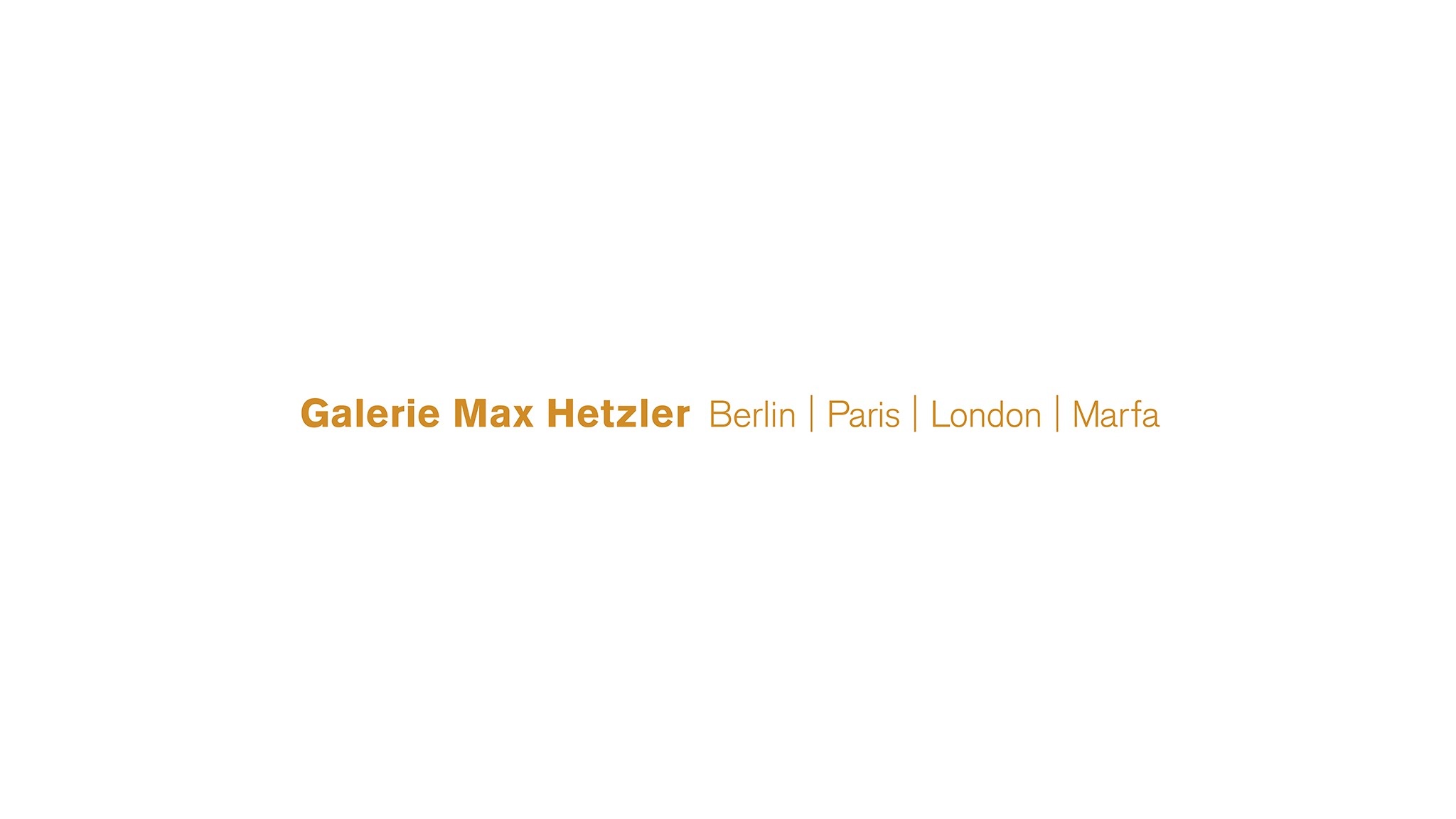Galerie Max Hetzler YouTube banner