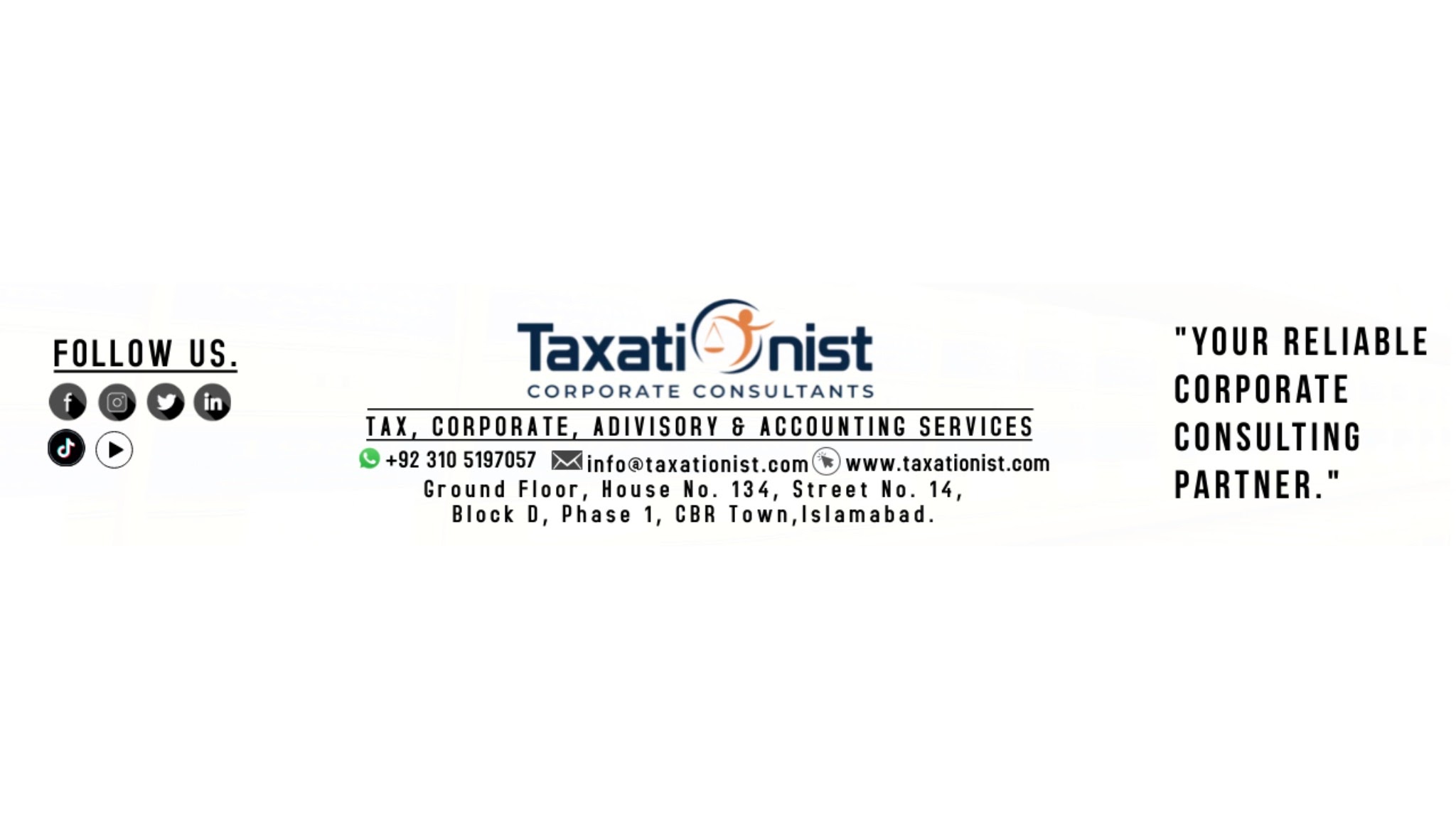 Taxationist Corporate Consultants YouTube banner