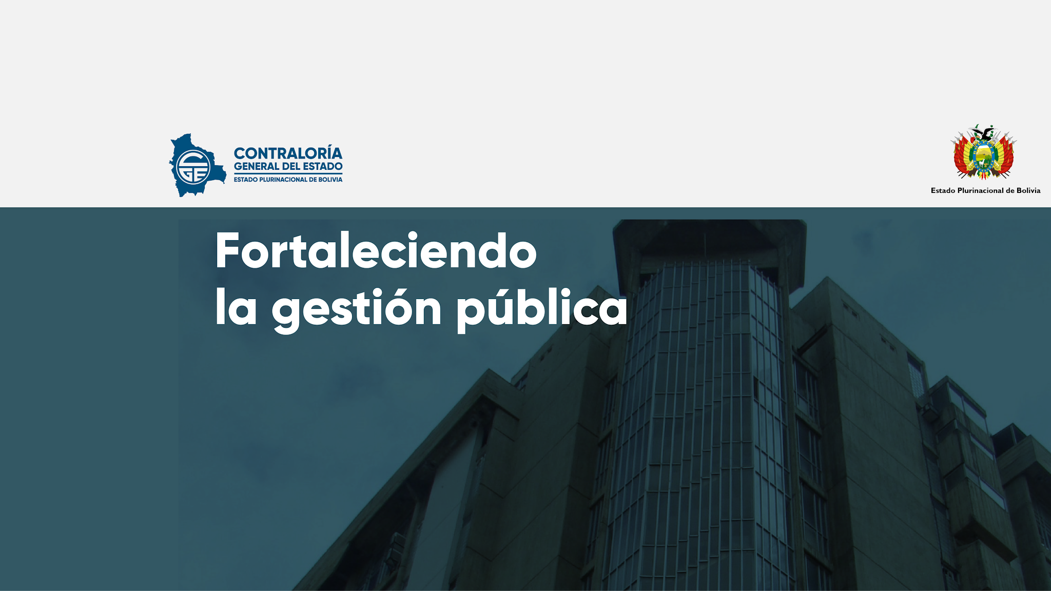 Contraloría General del Estado - Bolivia YouTube banner