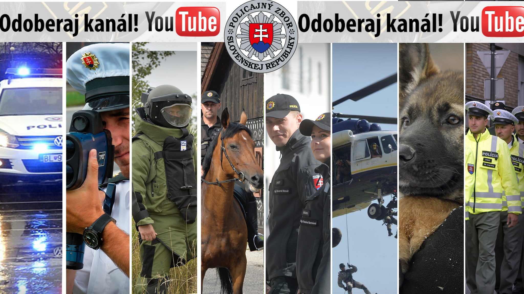 Polícia Slovenskej republiky YouTube banner