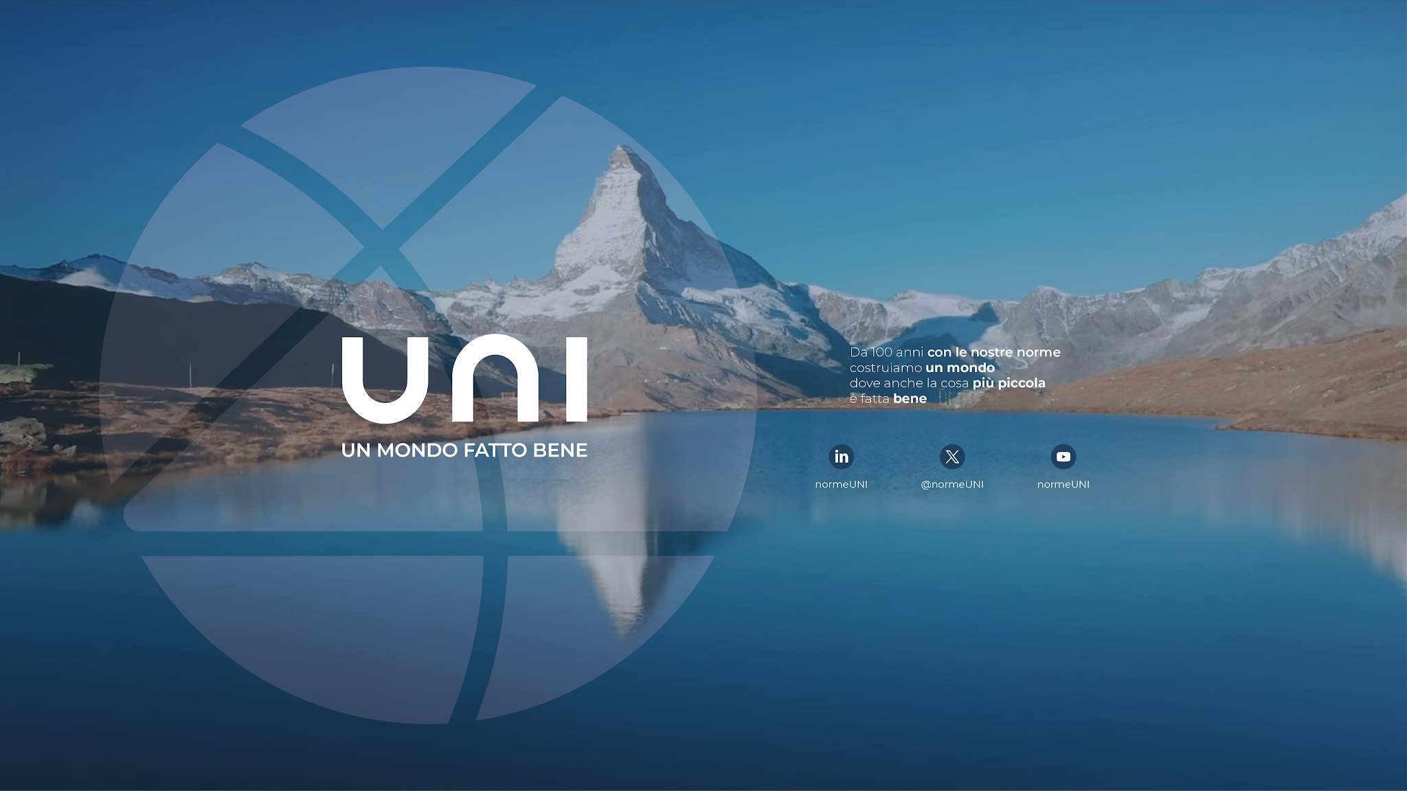 UNI - Ente Italiano di Normazione YouTube banner