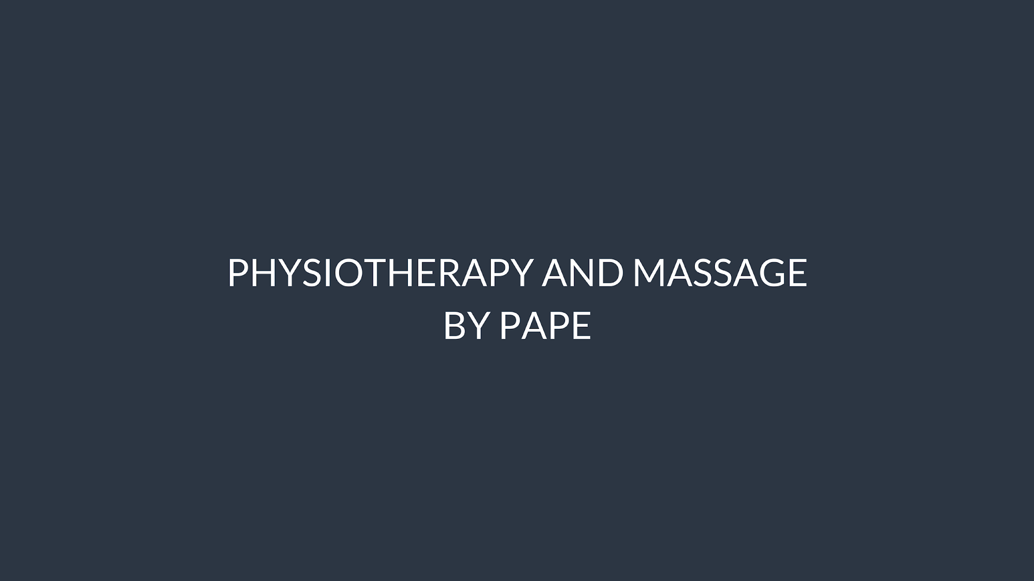 relaxingart - Ulf Pape's Innovative Physiotherapy YouTube banner