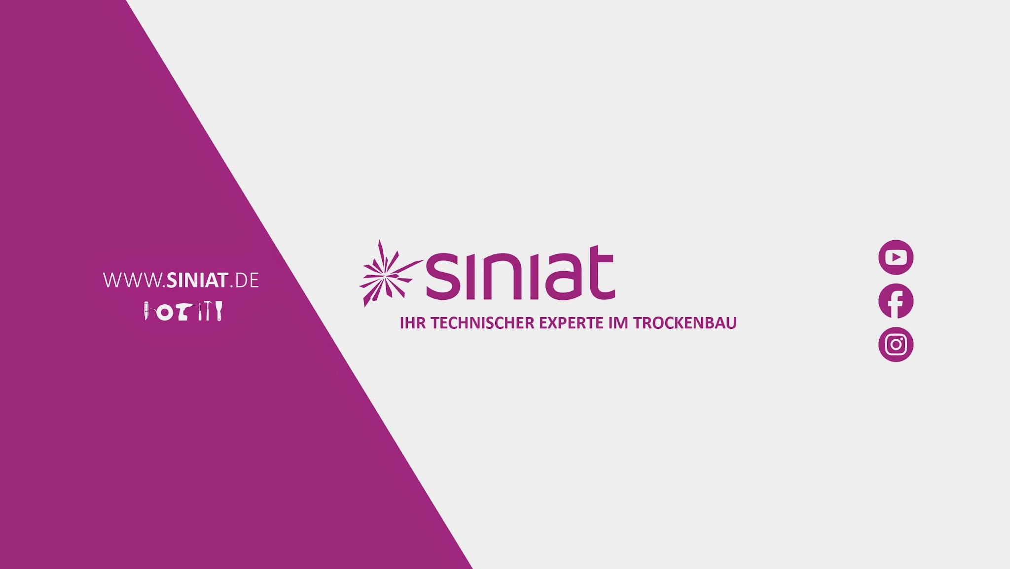 Siniat Trockenbau YouTube banner